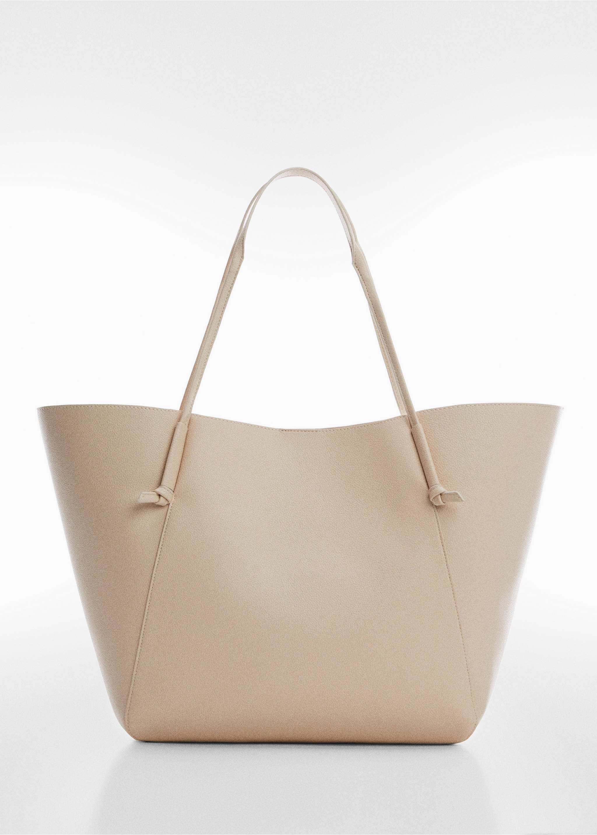 Knot handle shopper bag - Article without model, Off White. Ref: 57040156-00.