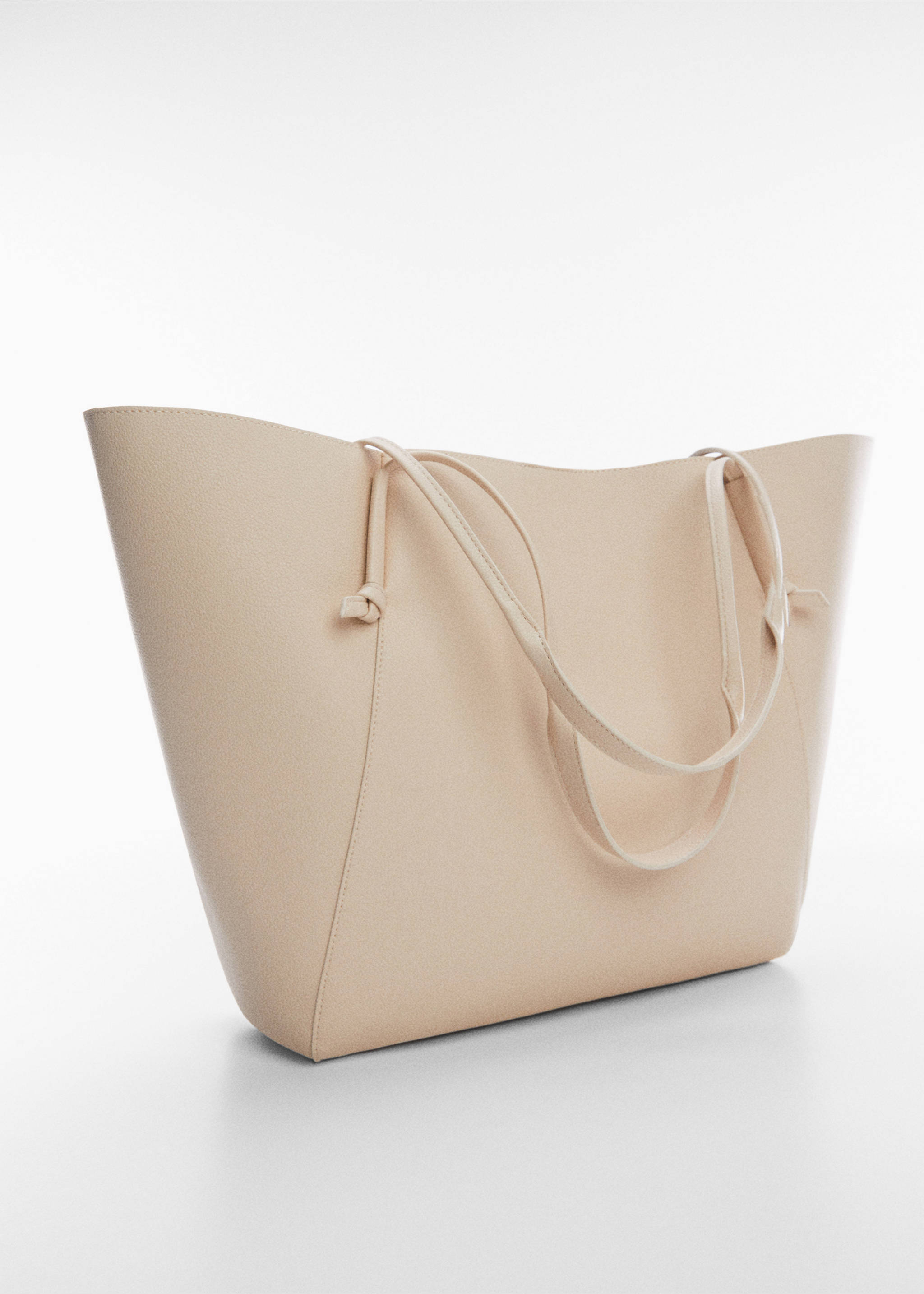 Knot handle shopper bag - Medium plane, Off White. Ref: 57040156-00.