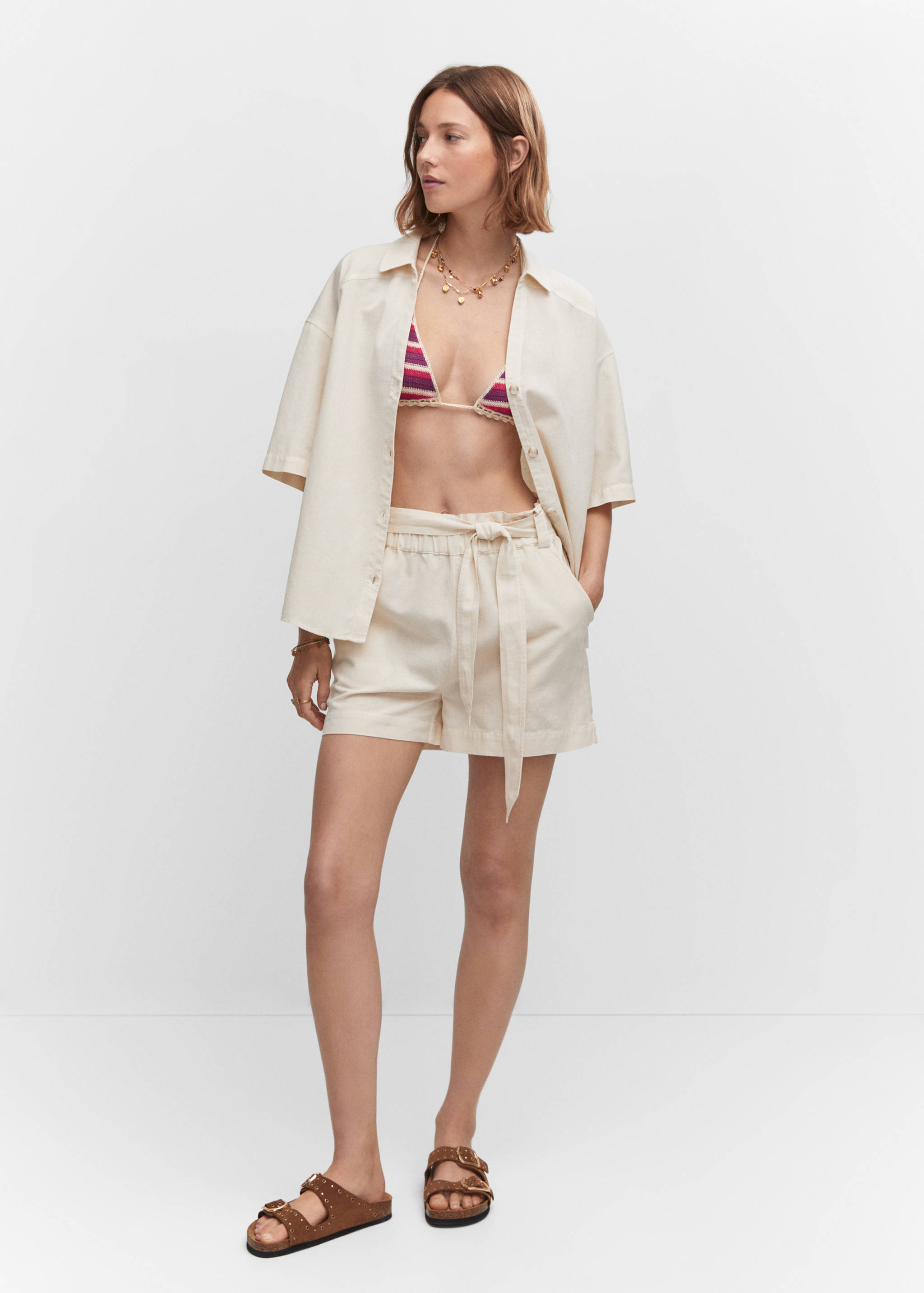 Cotton linen-blend shirt - General plane