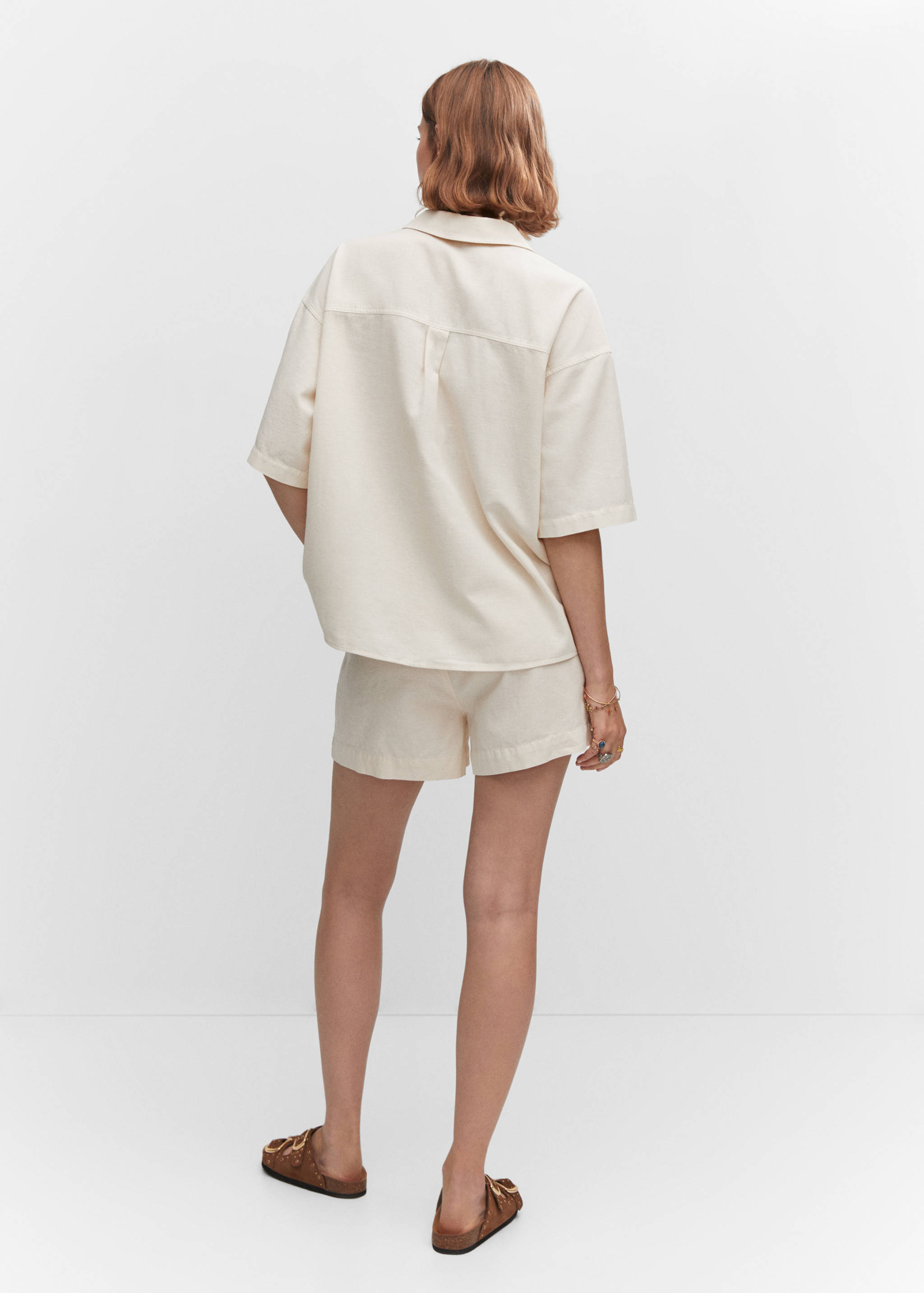 Cotton linen-blend shirt - Reverse of the article