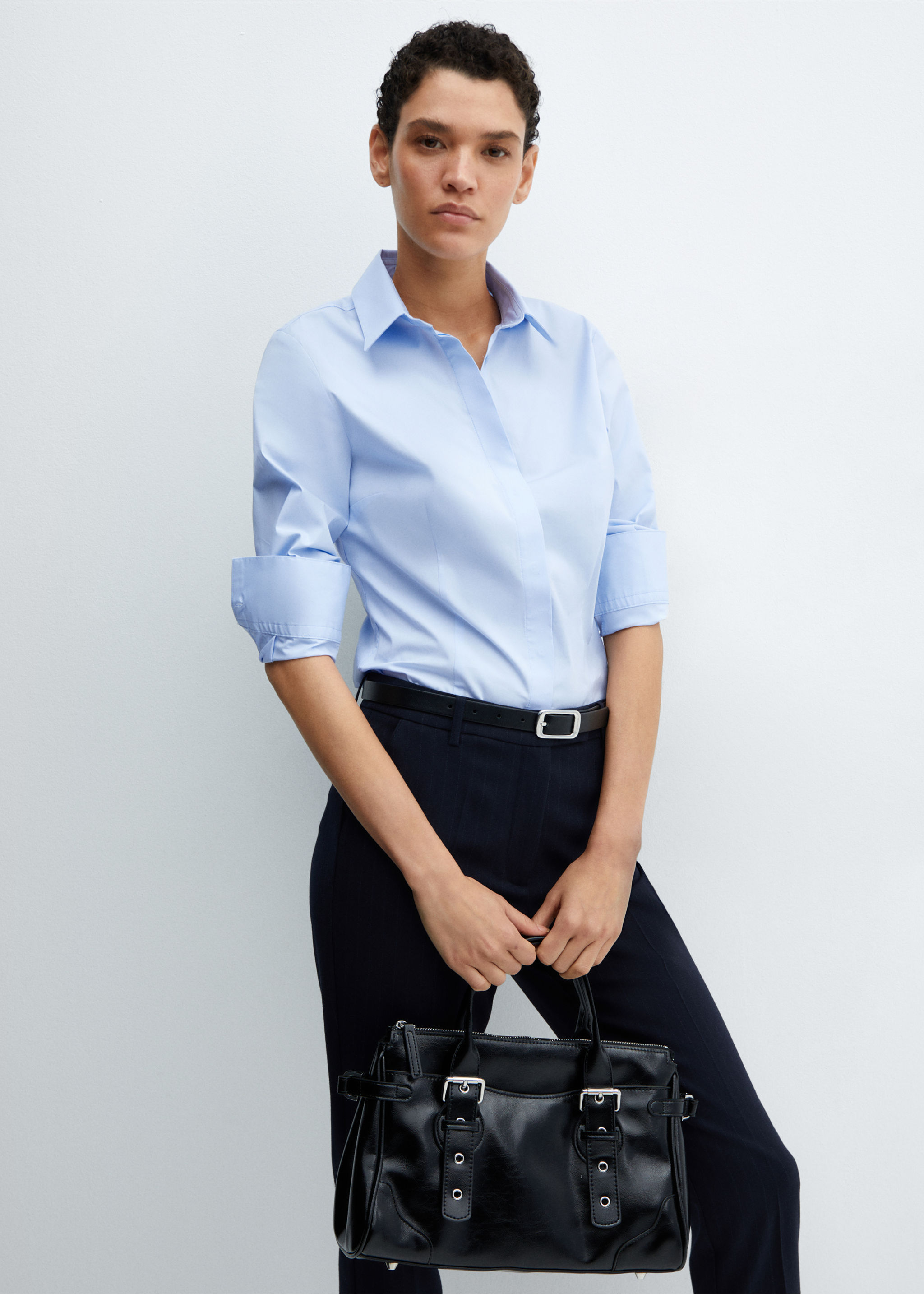 Fitted cotton shirt - Details of the article 2