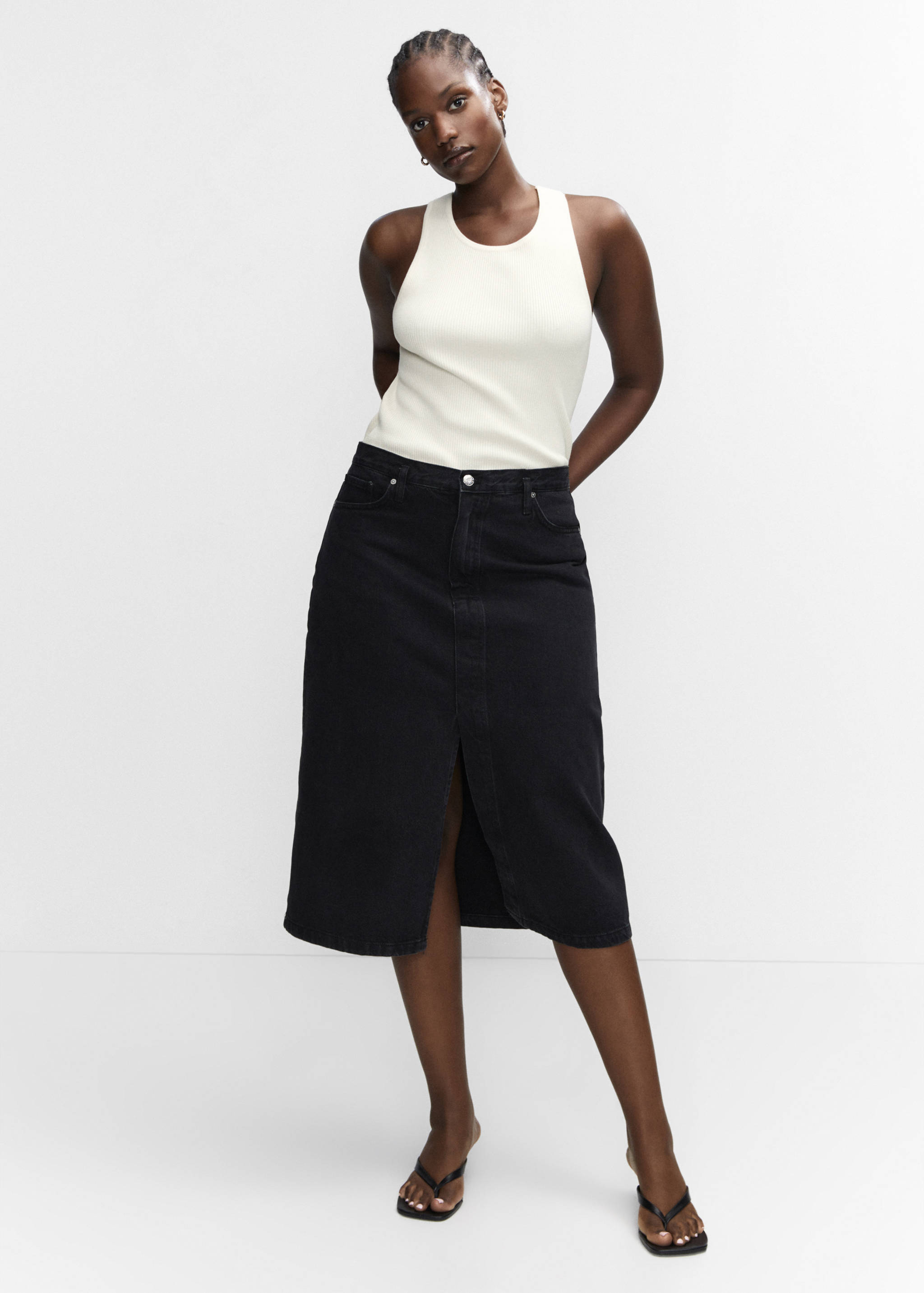 Open back knitted top - Details of the article 3