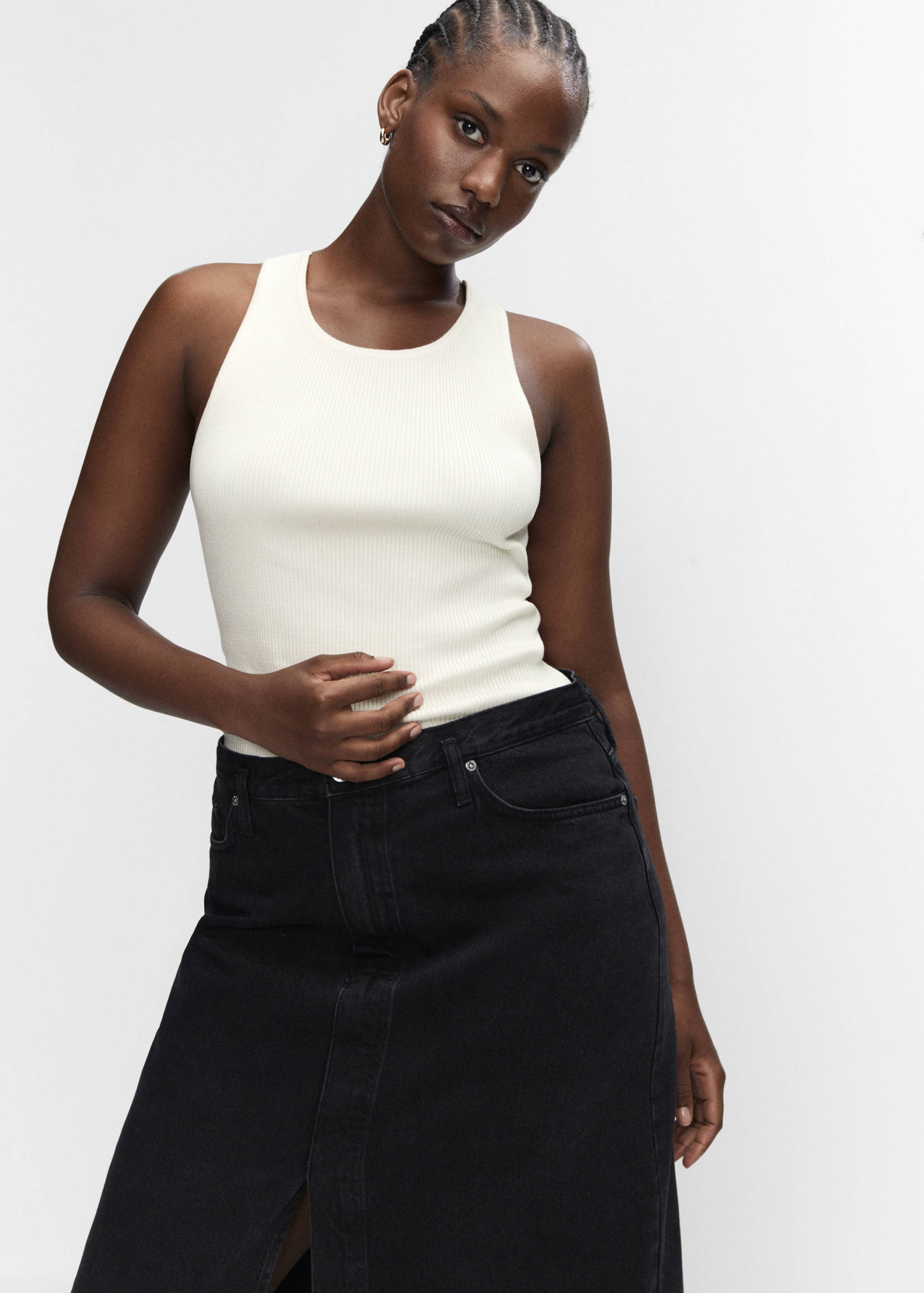 Open back knitted top - Details of the article 5