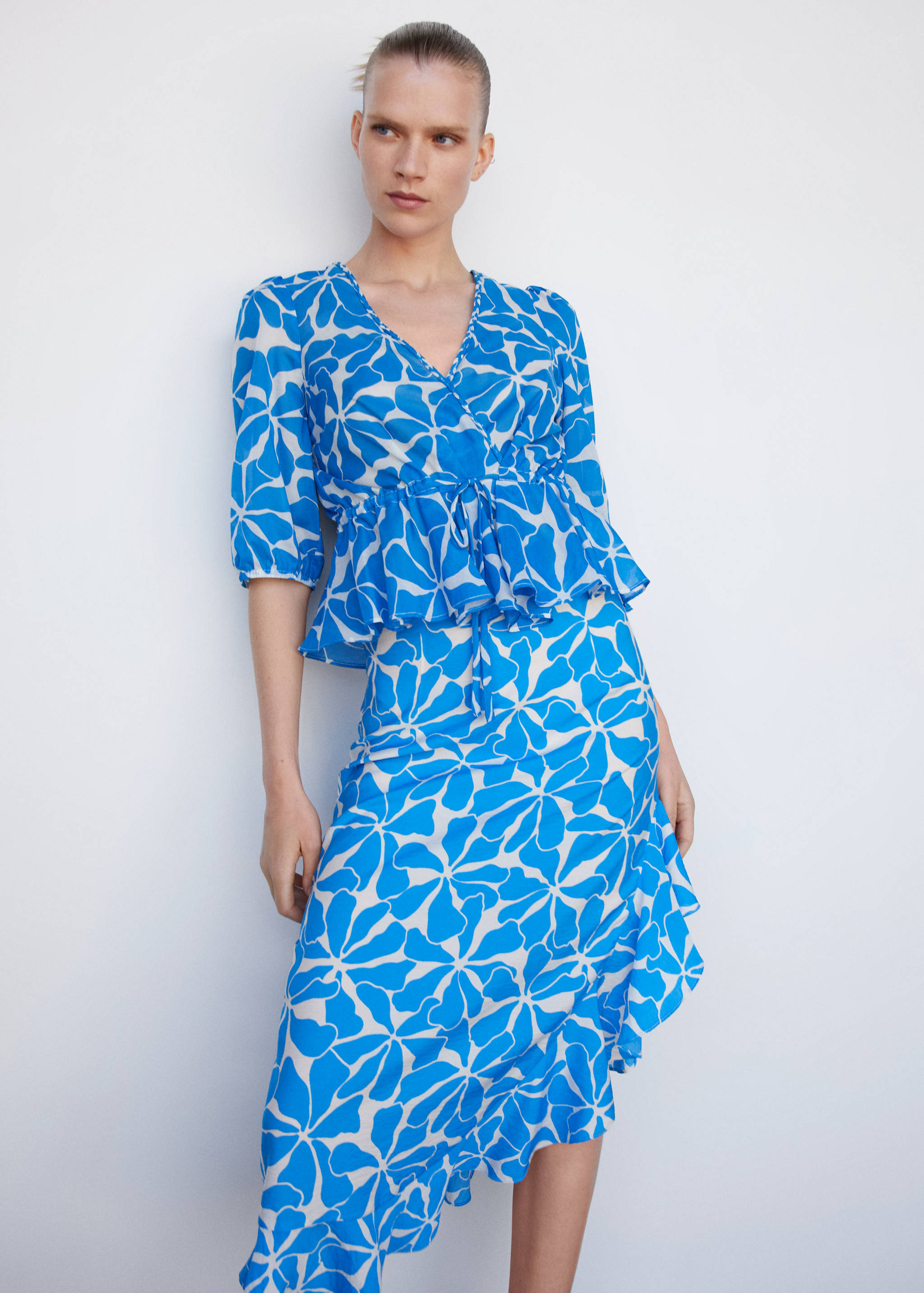 Asymmetrisk skjørt med trykk - Artikkeldetalj 1