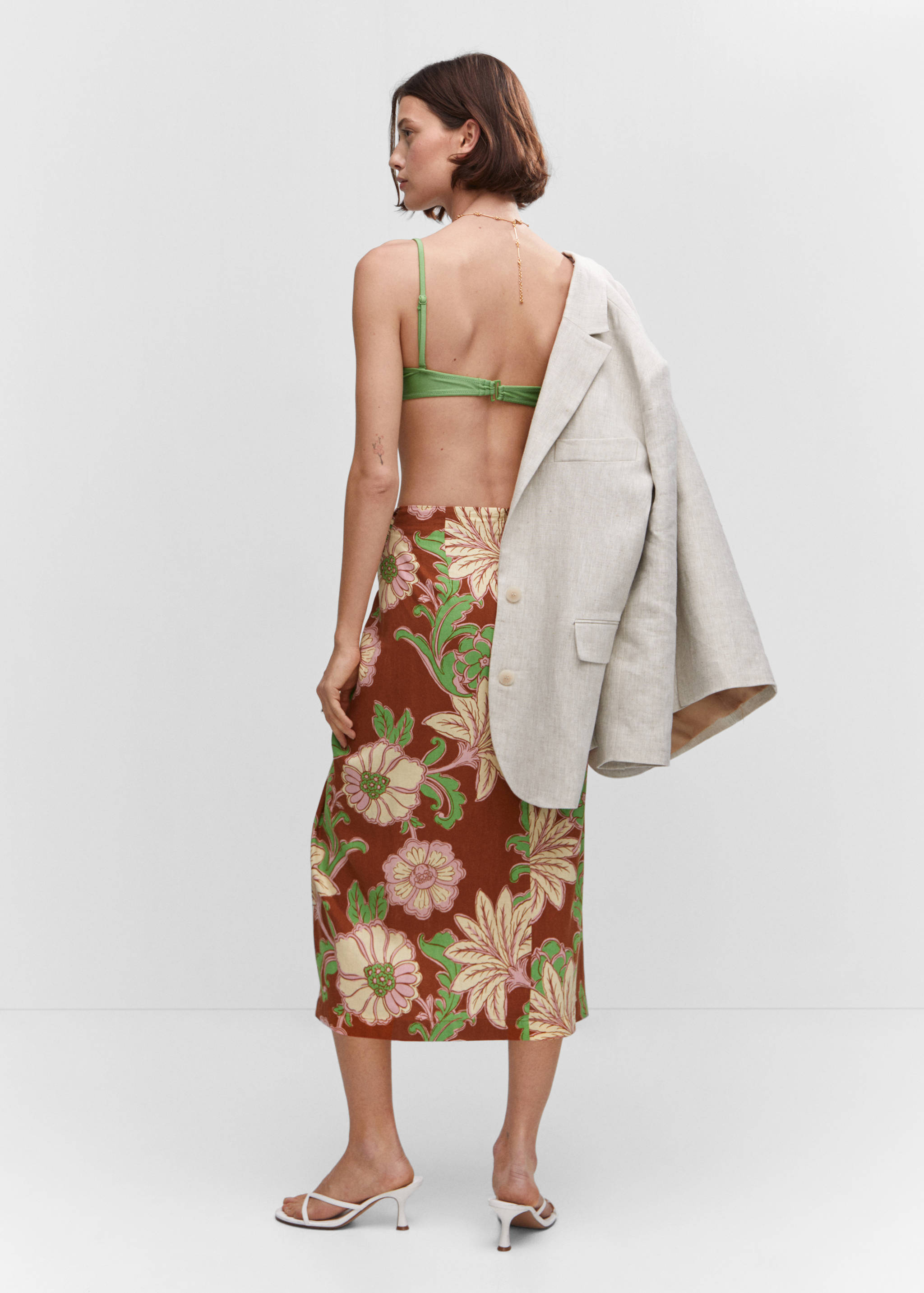 Falda estampada nudo - Reverso del artículo