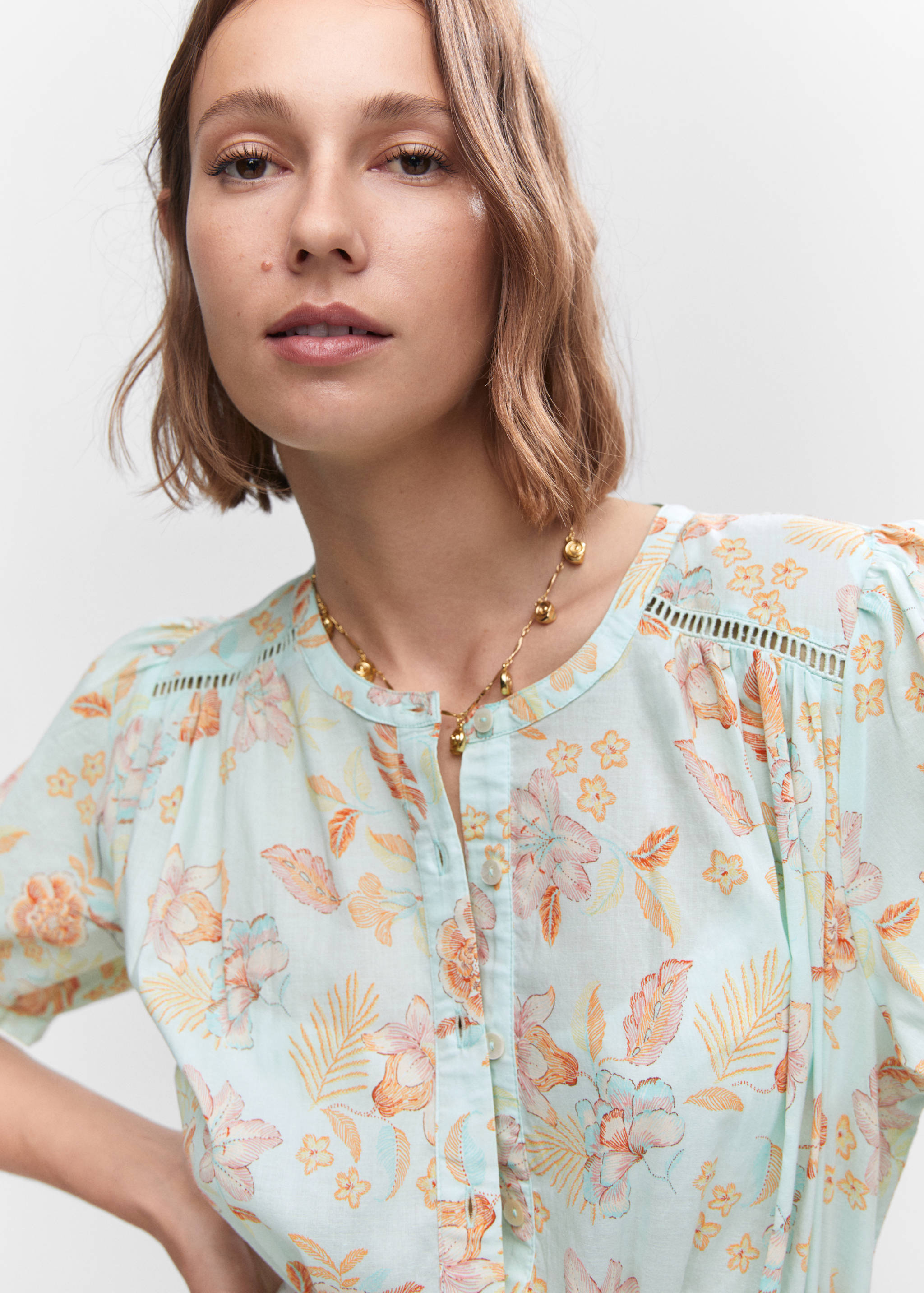 Blommig kort jumpsuit - Detaljer om artikeln 1