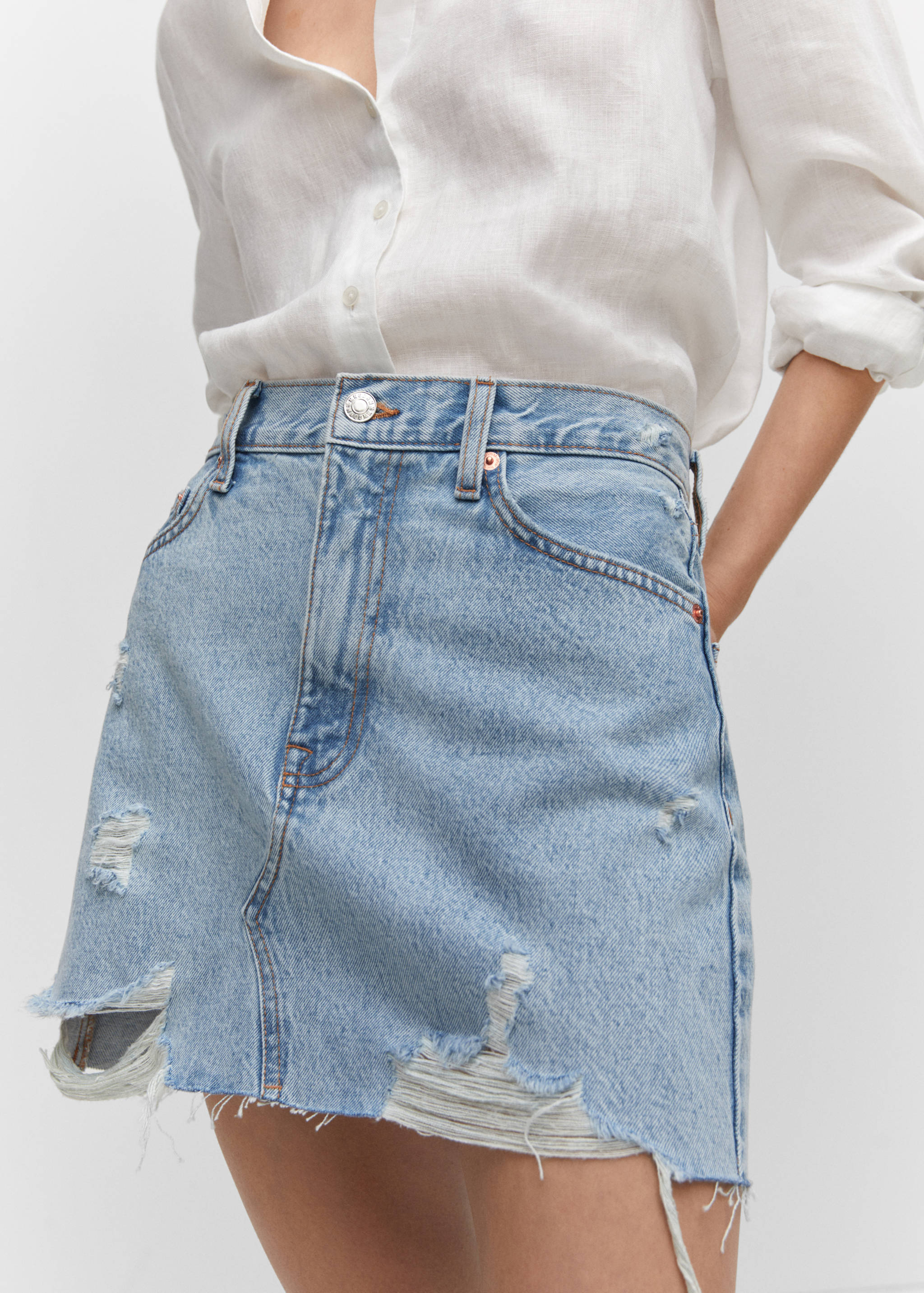 Denim mini-skirt - Details of the article 6