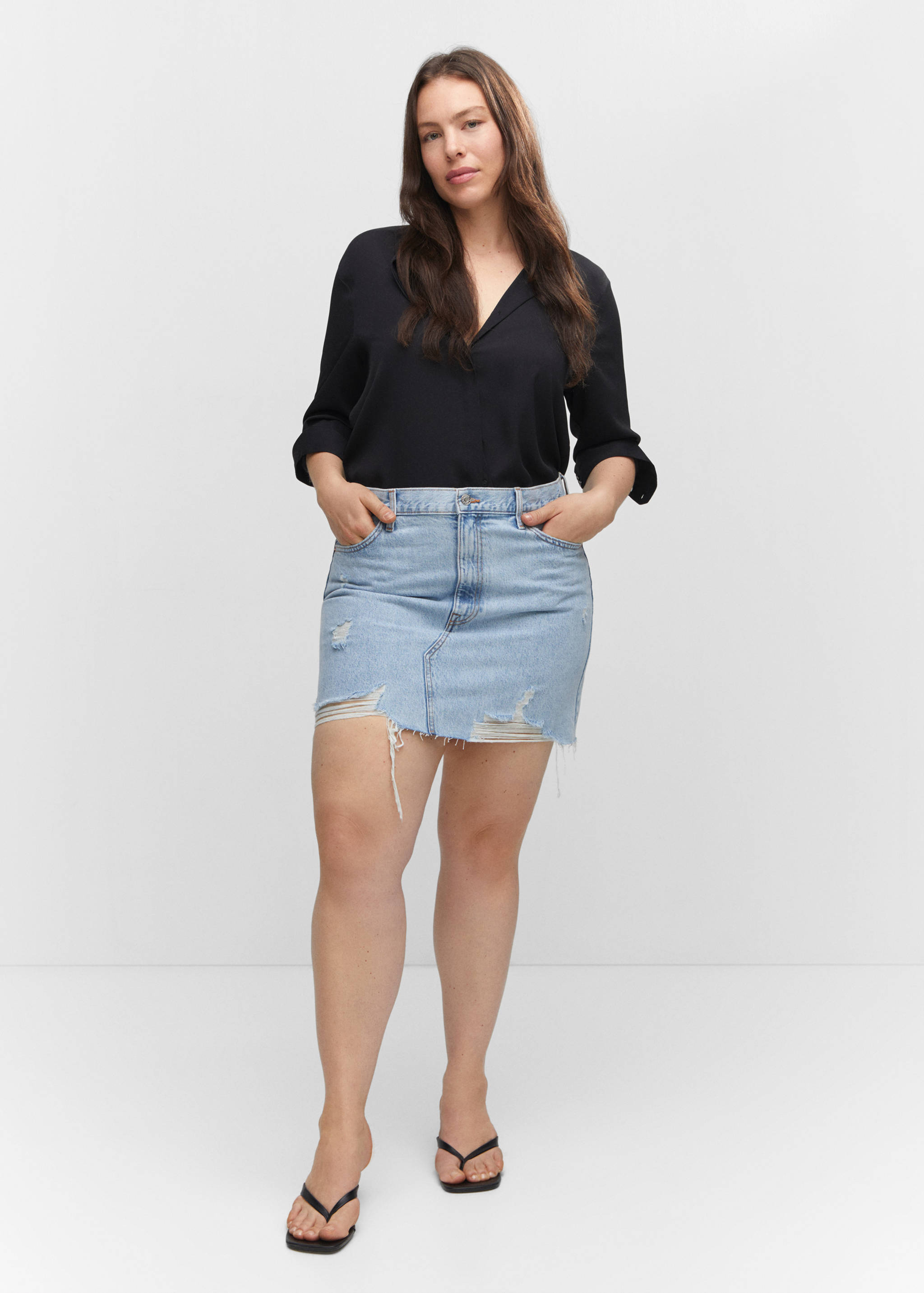 Denim mini-skirt - Details of the article 3