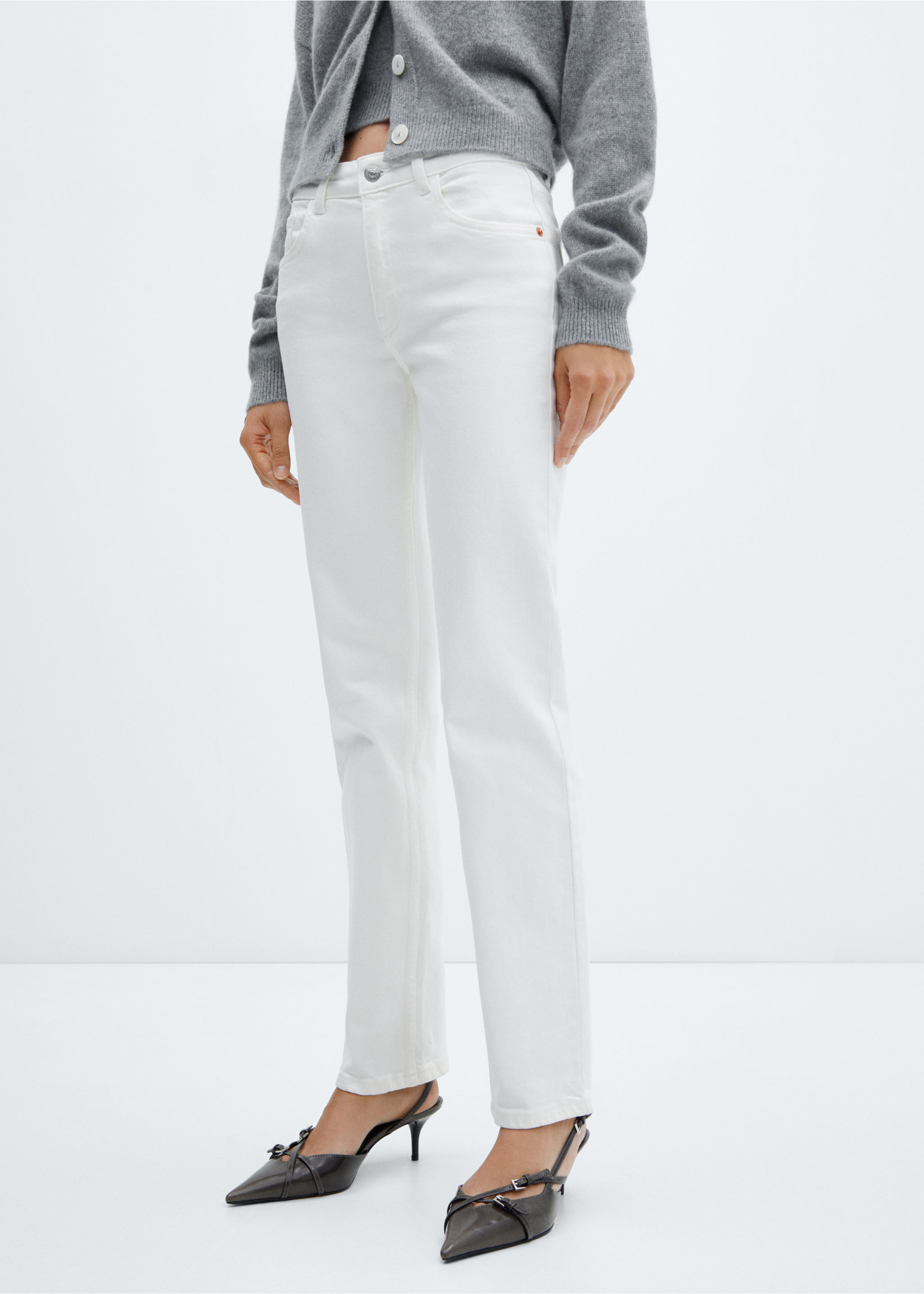 Medium-comfort straight jeans - Medium plane