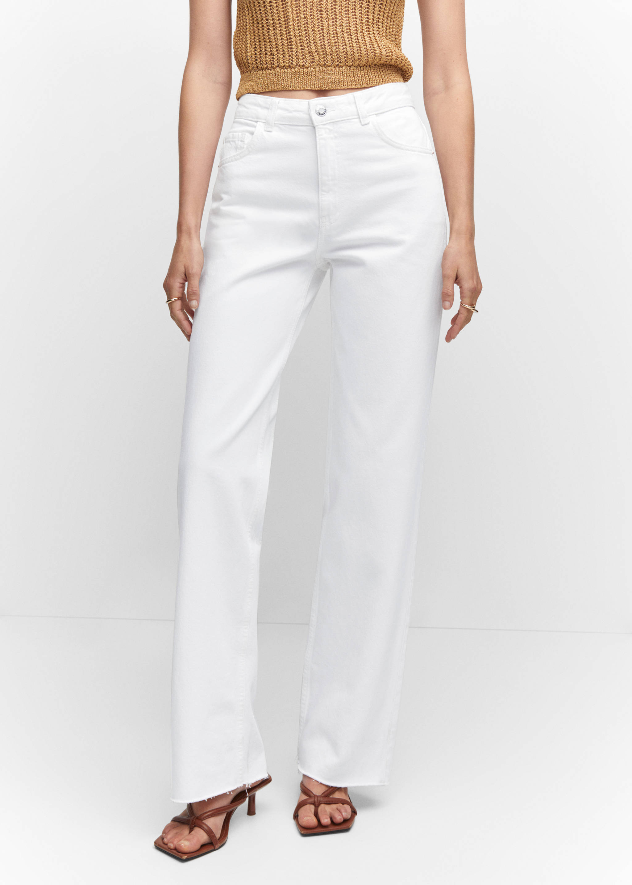 Wideleg-Jeans mit mittlerer Bundhöhe - Mittlere Ansicht