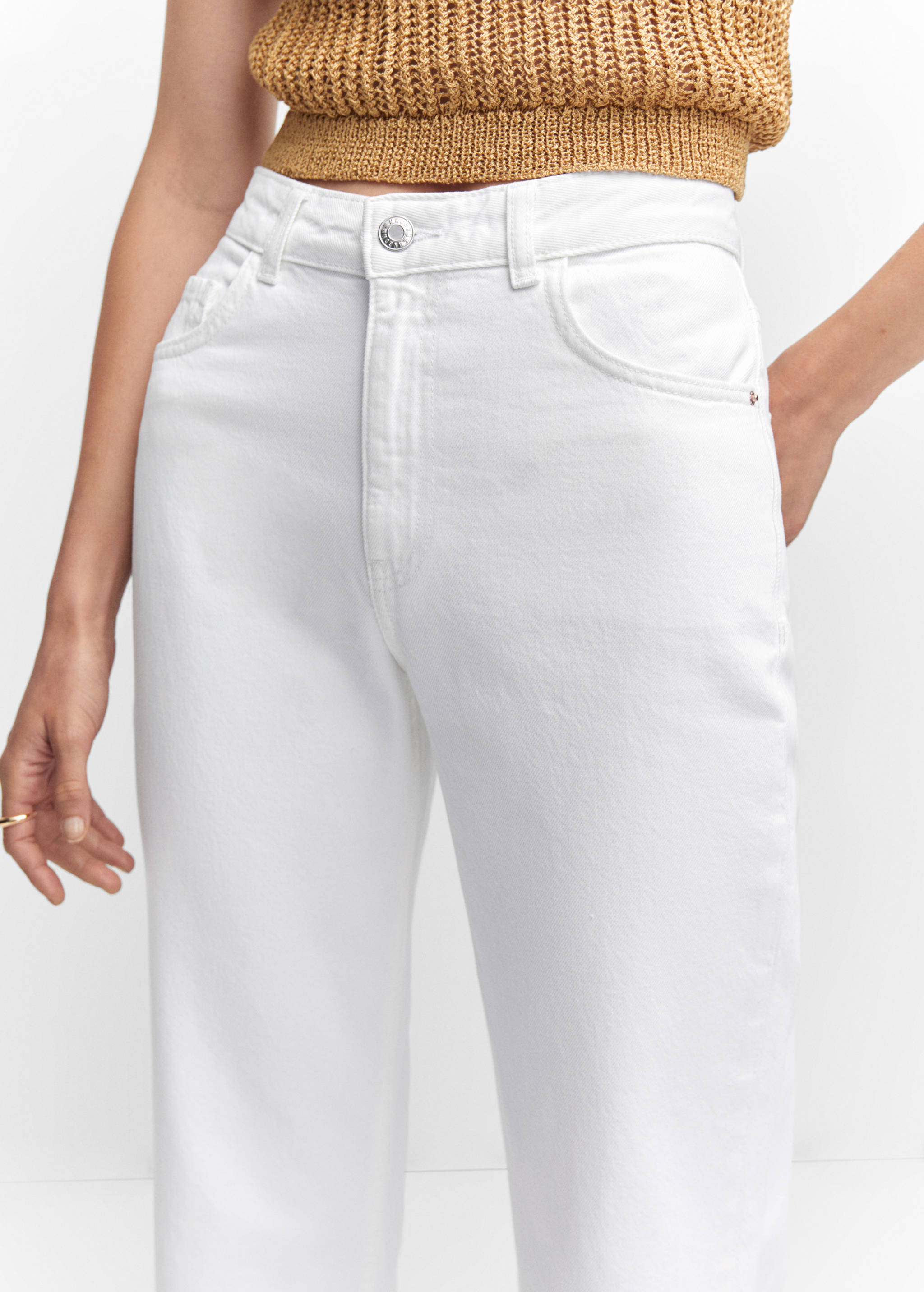 Wideleg-Jeans mit mittlerer Bundhöhe - Detail des Artikels 6