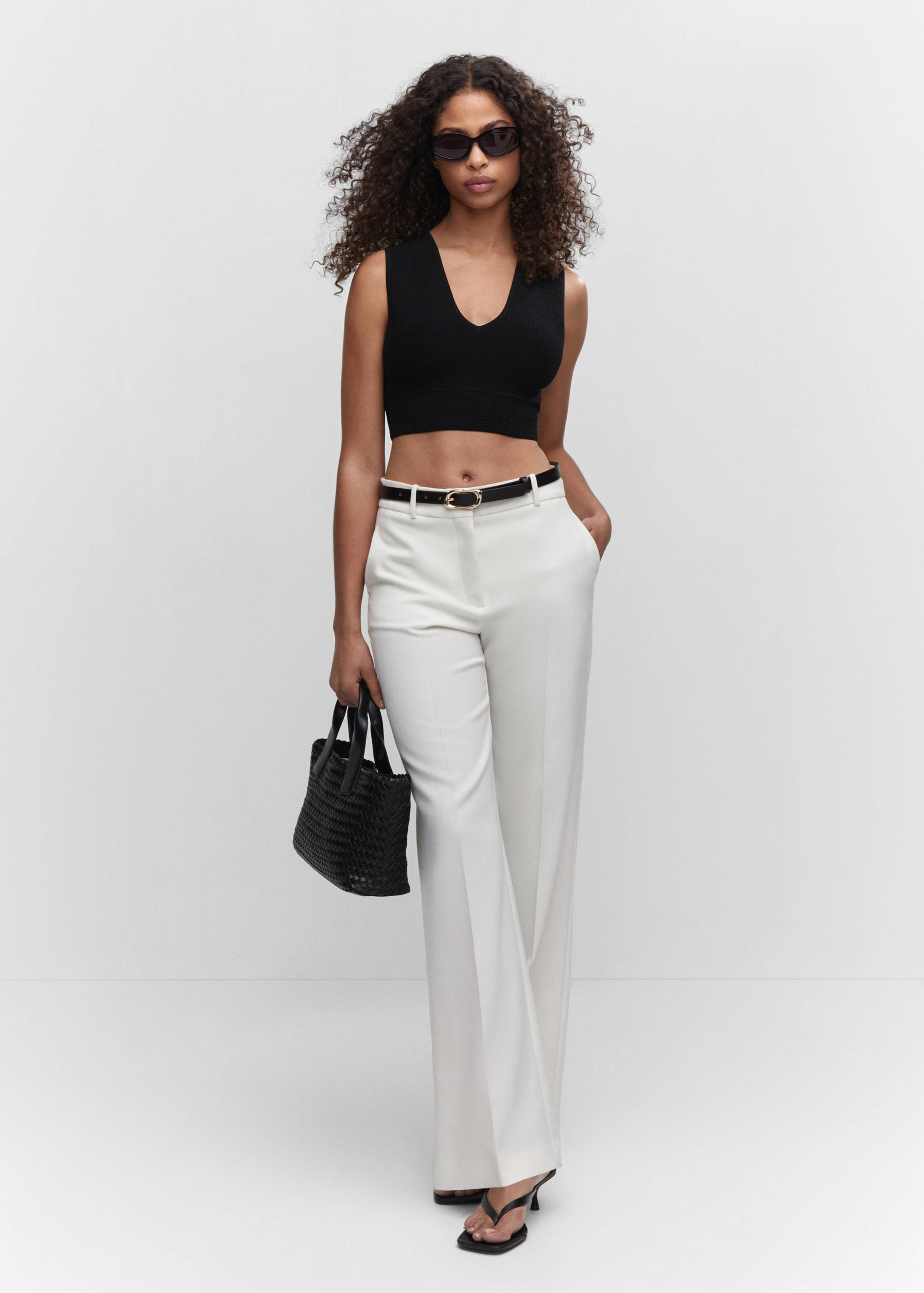 Ribbed crop top - General plane