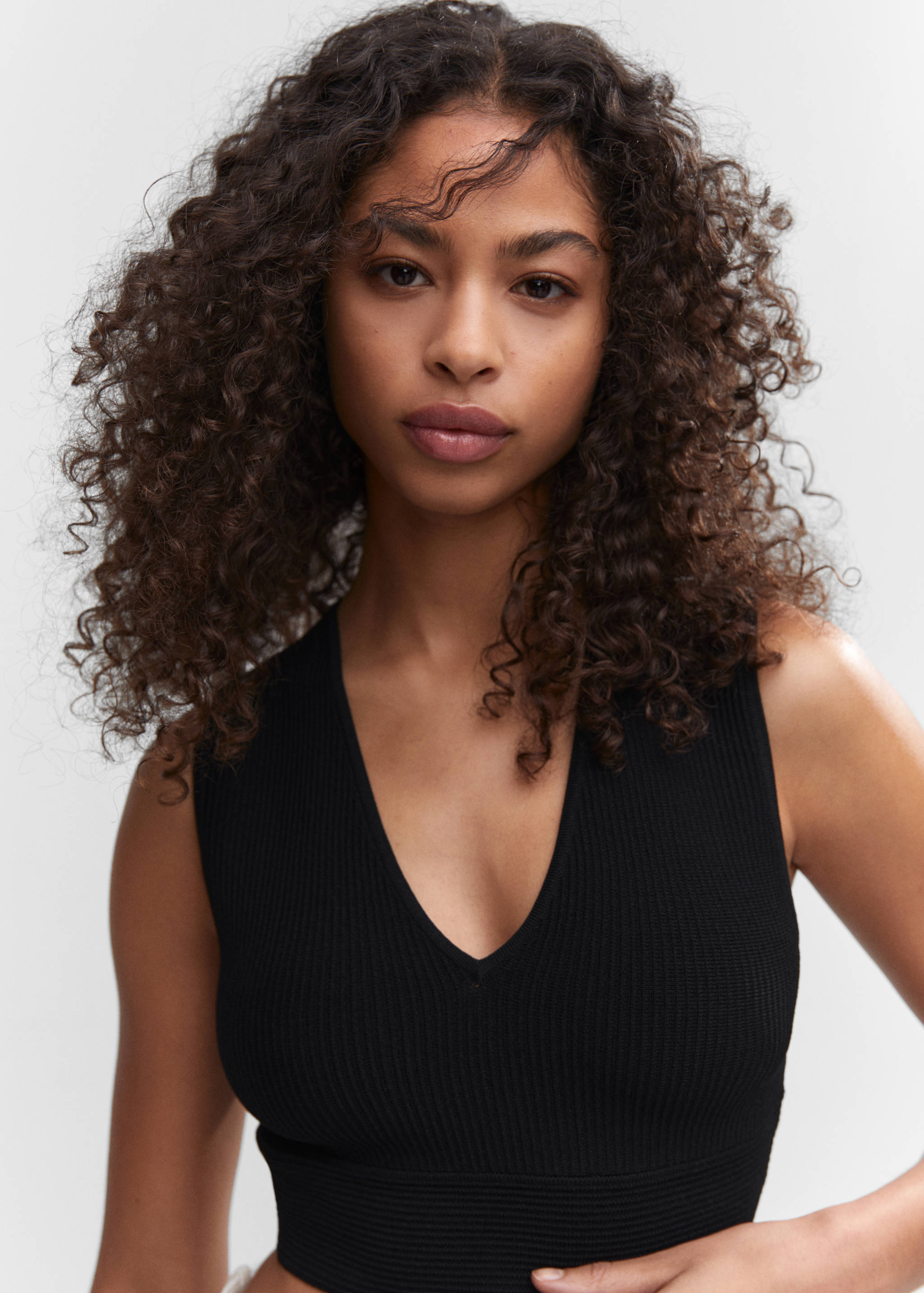 Ribbed crop top - Details of the article 1