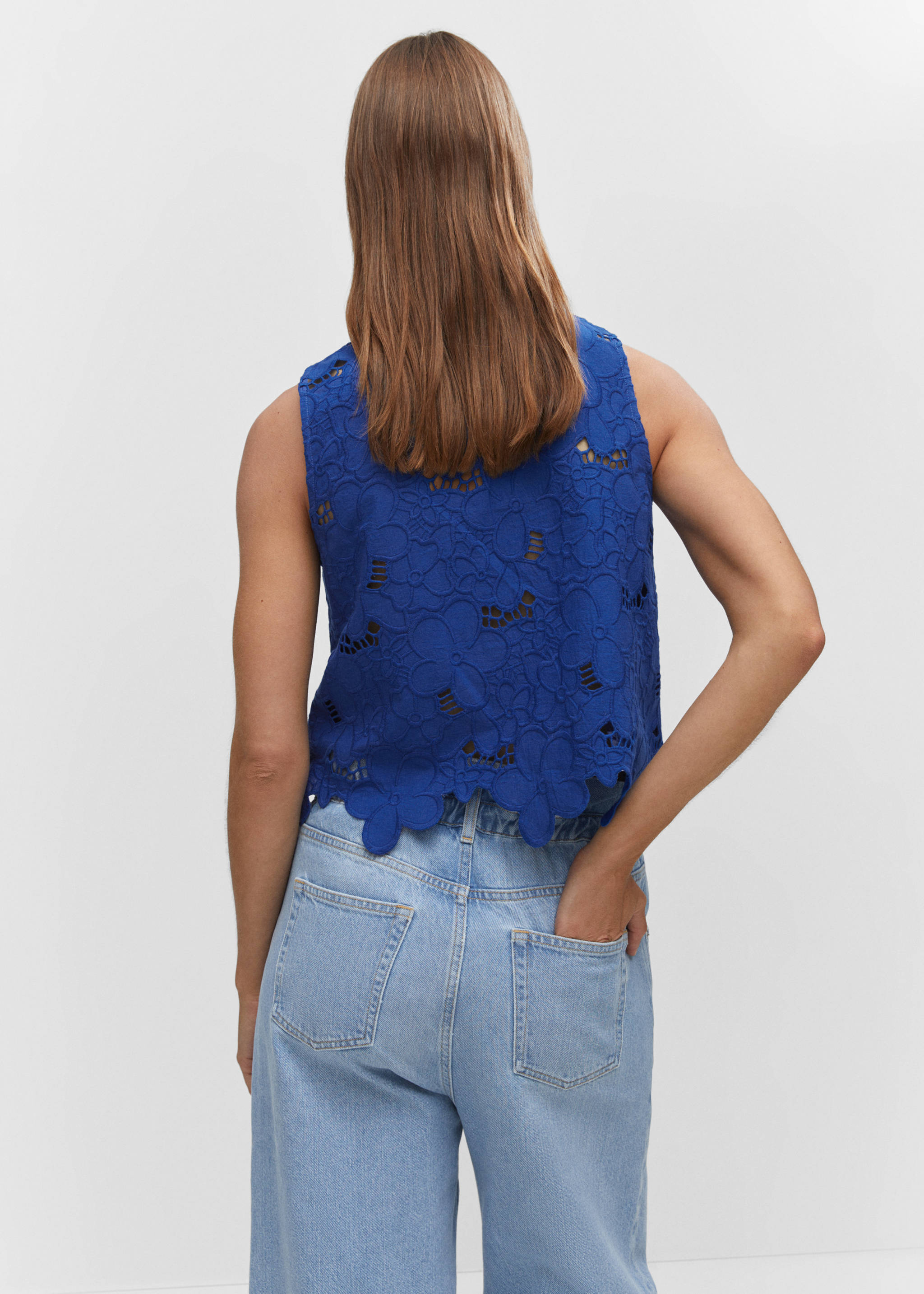 Blouse broderies ajourées - Verso de l’article