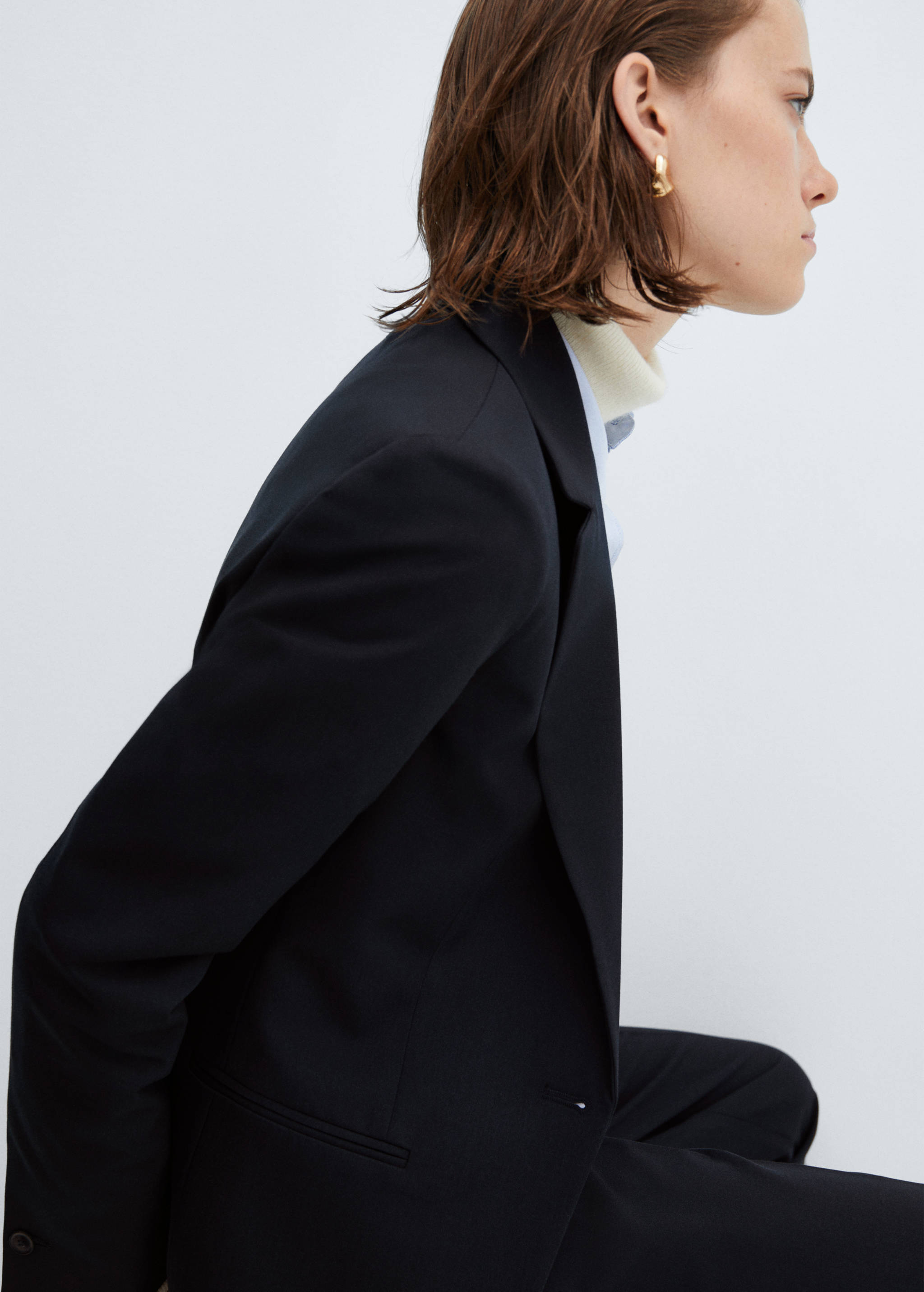 Fitted essential suit jacket - Details of the article 2