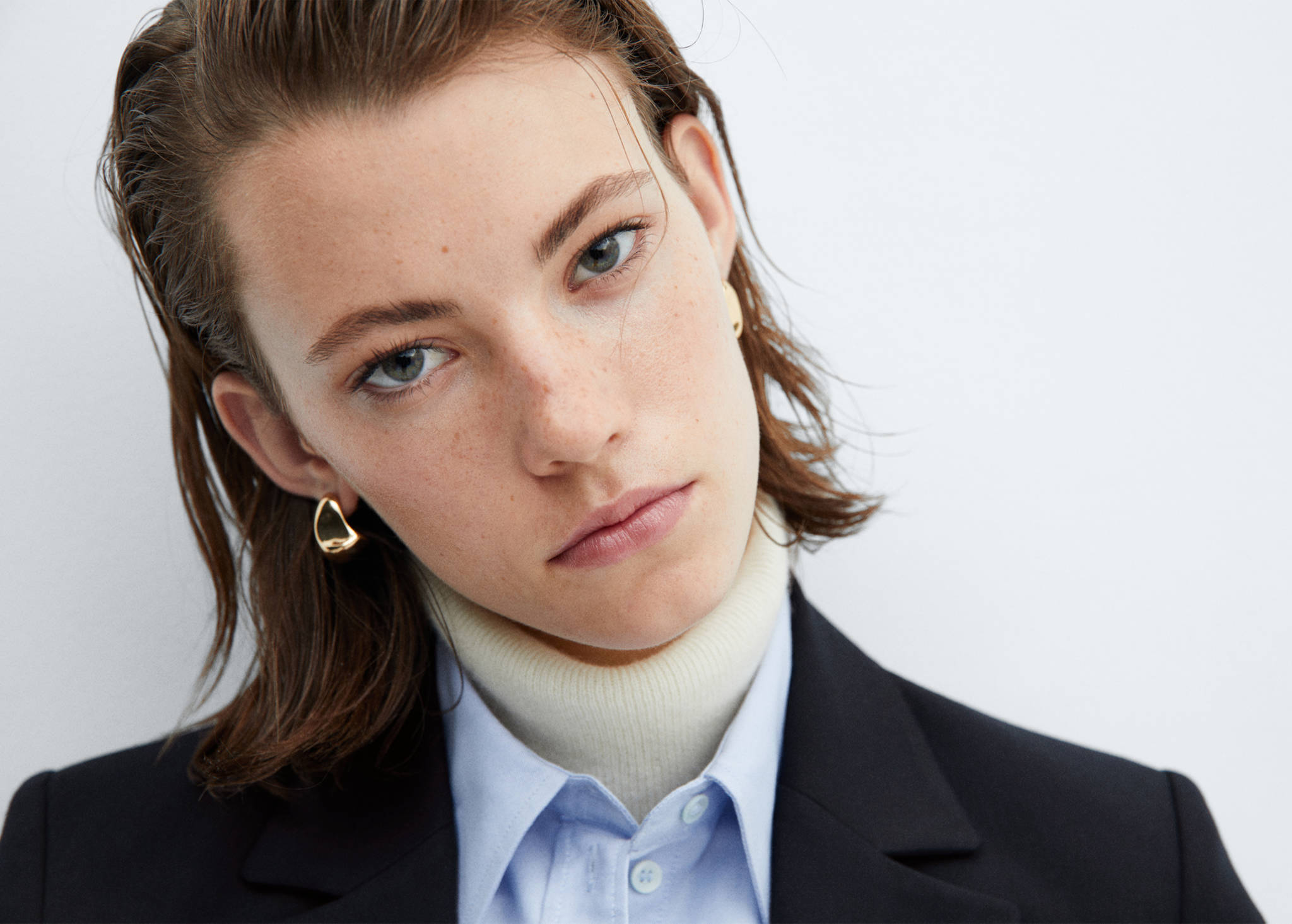 Fitted essential suit jacket - Panoramic plane