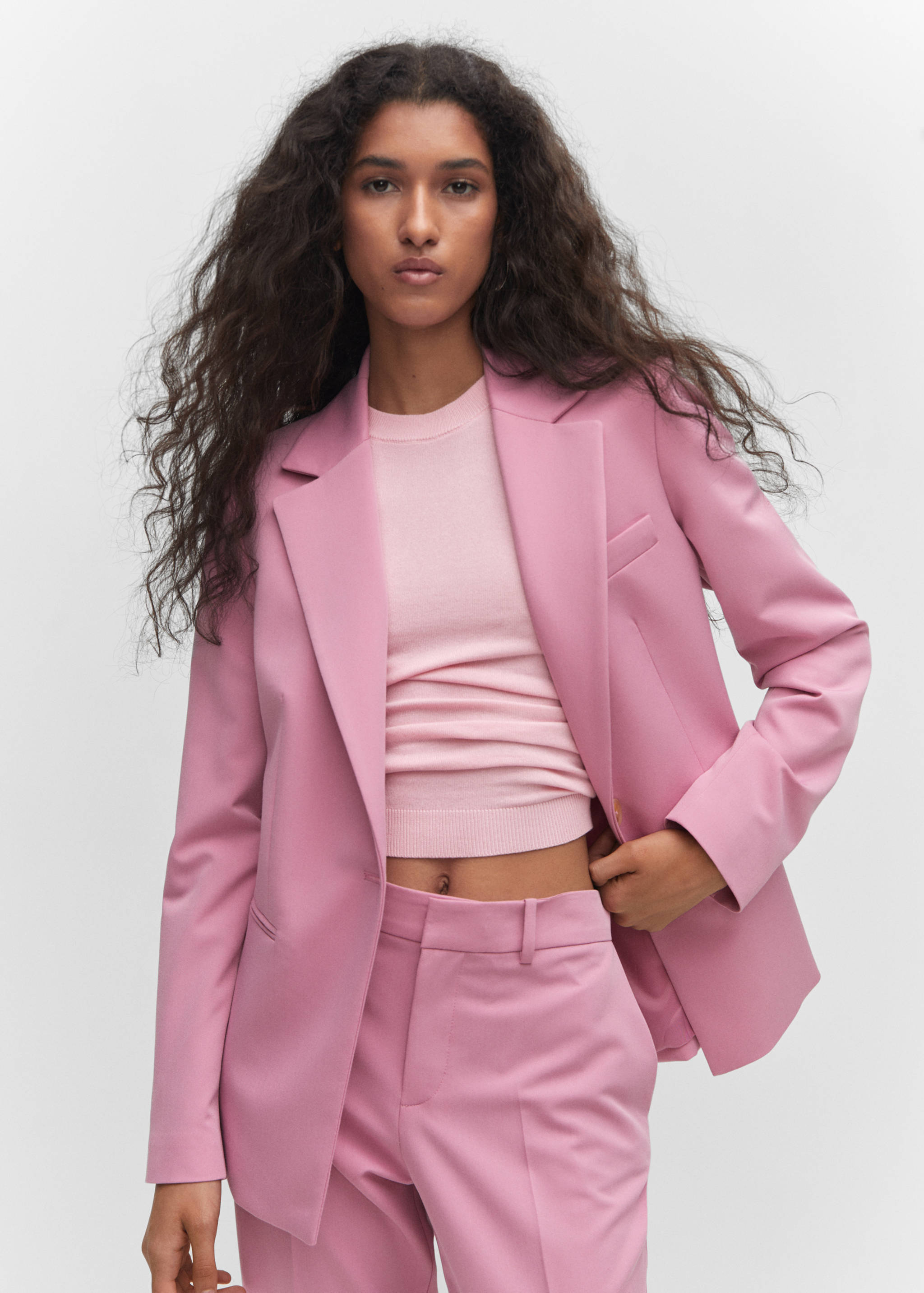 Fitted essential suit jacket - Medium plane