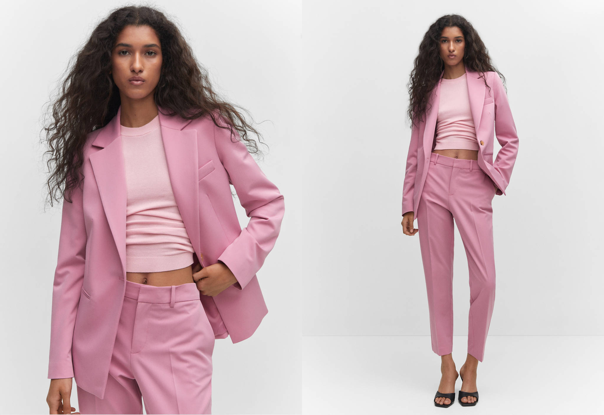 Fitted essential suit jacket - Panoramic plane