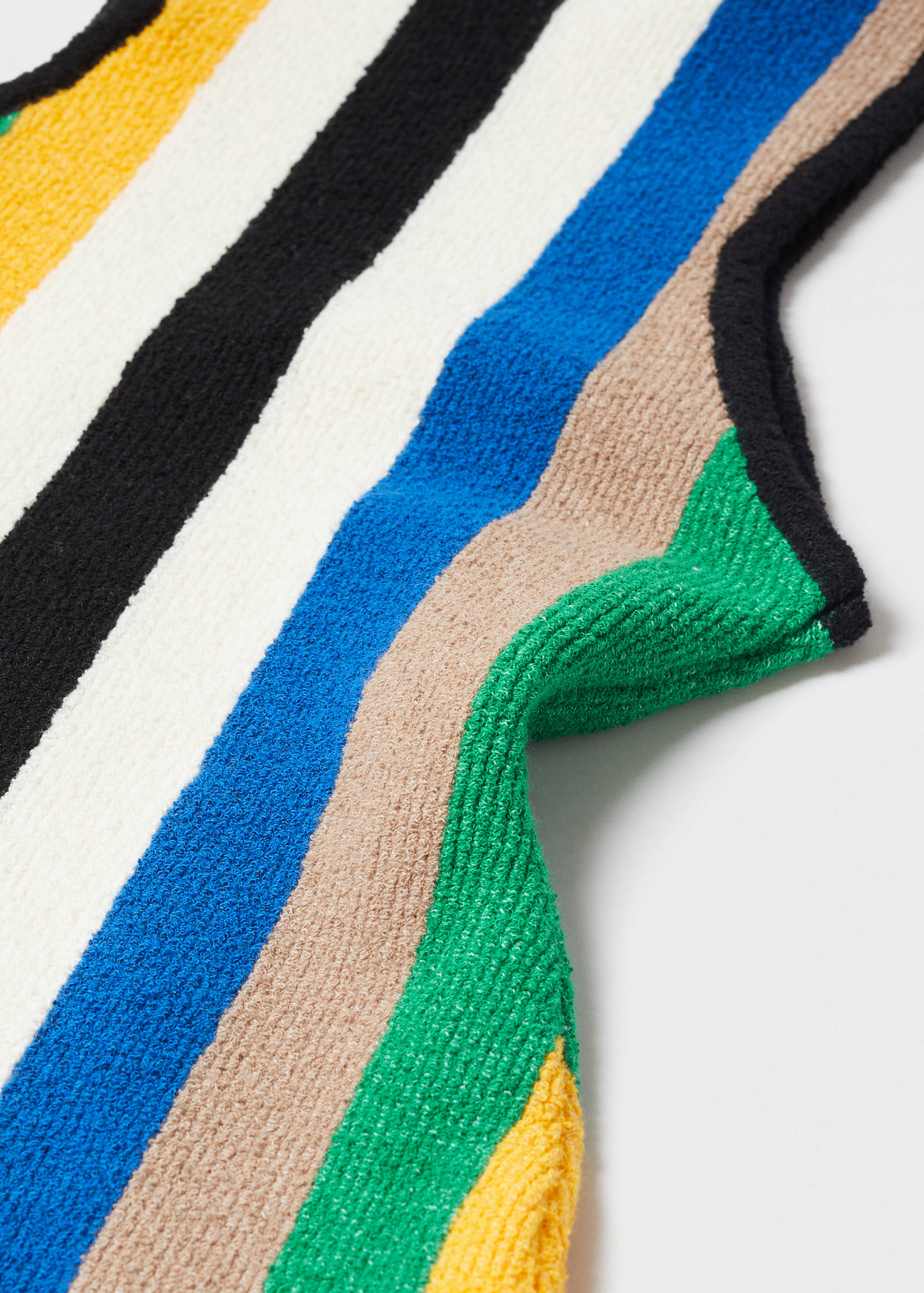 Multi-coloured midi knitted dress - Details of the article 8