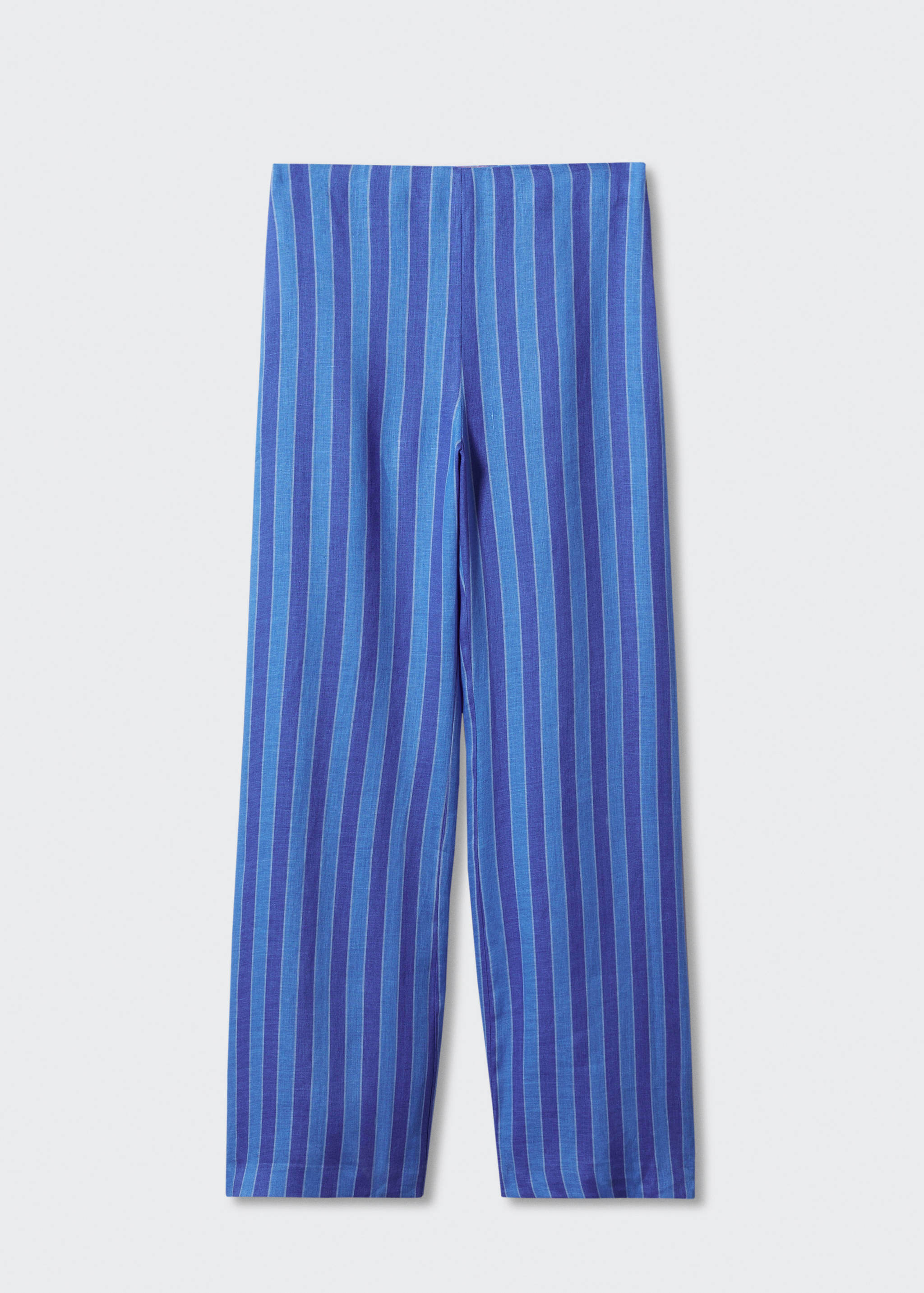 Striped linen-blend trousers - Article without model