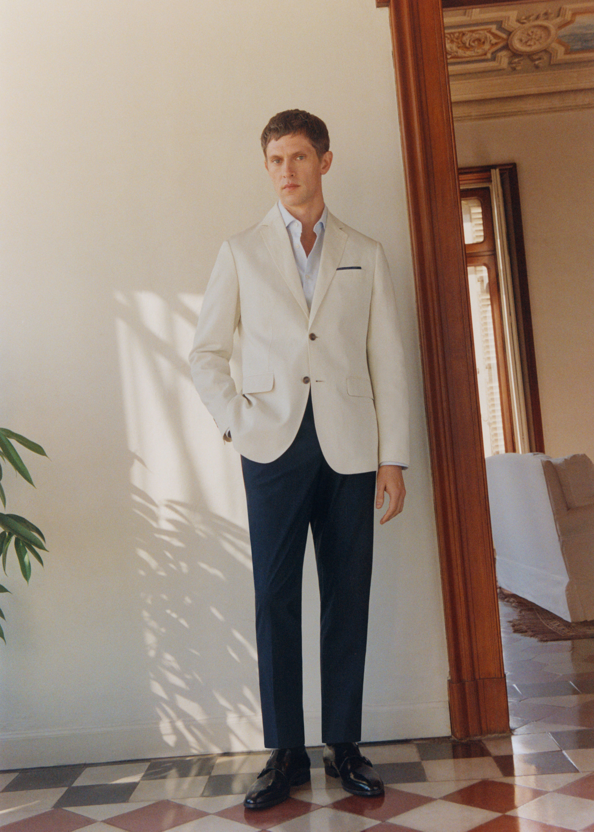 Pantalons vestit llana verge ratlles - Detall de l'article 5