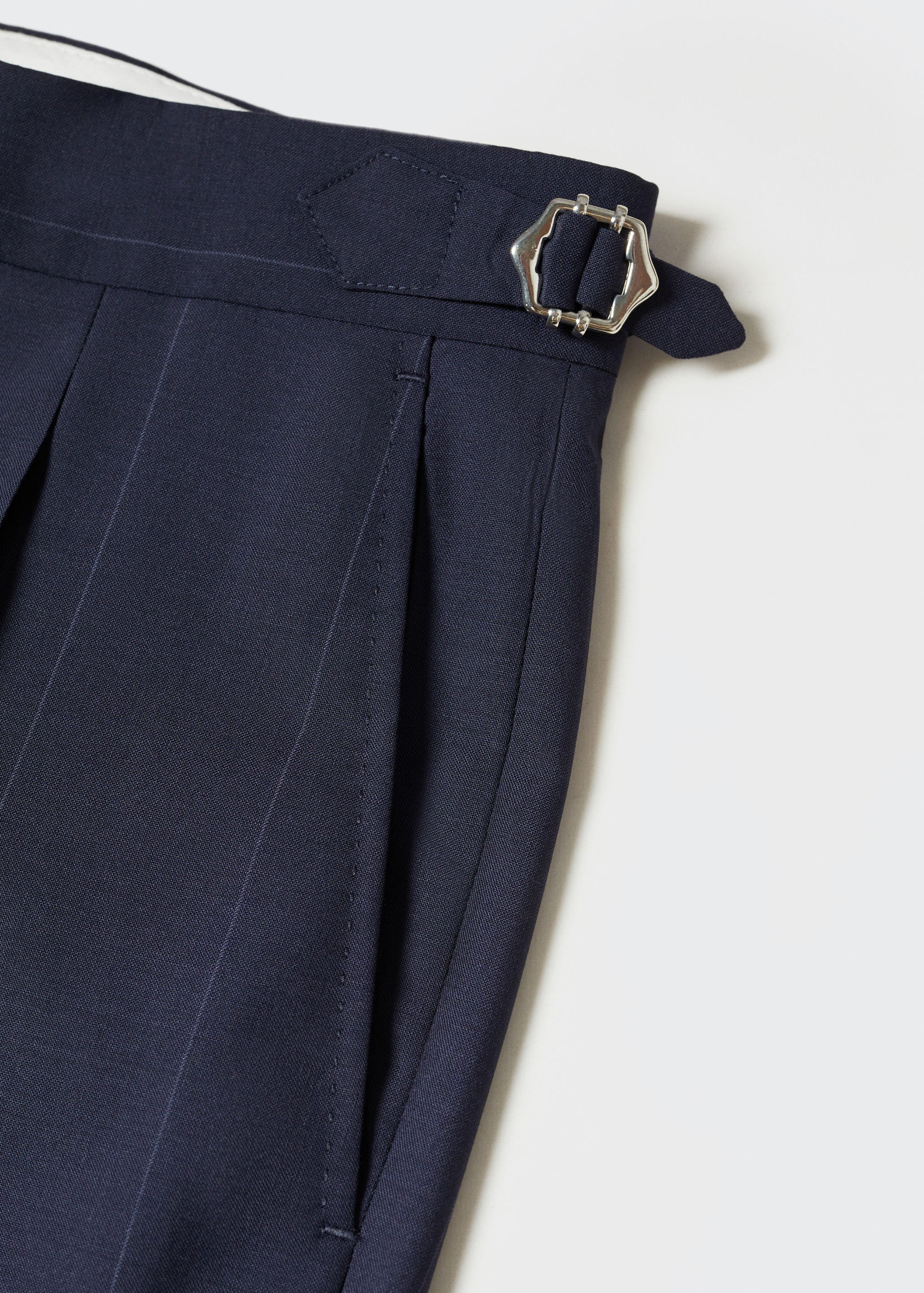 Pantalons vestit llana verge ratlles - Detall de l'article 8