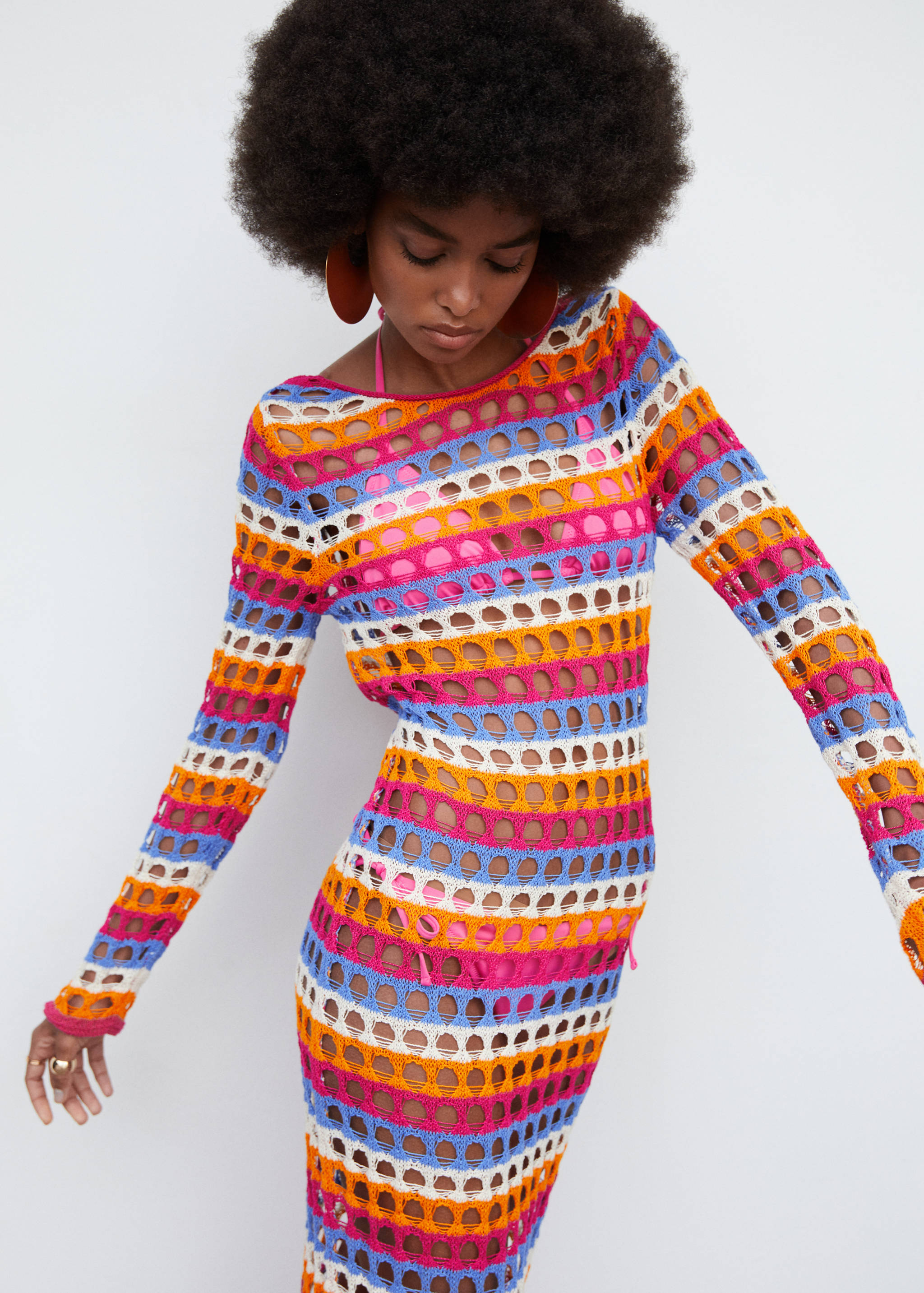 Vestido crochet multicolor - Detalle del artículo 2
