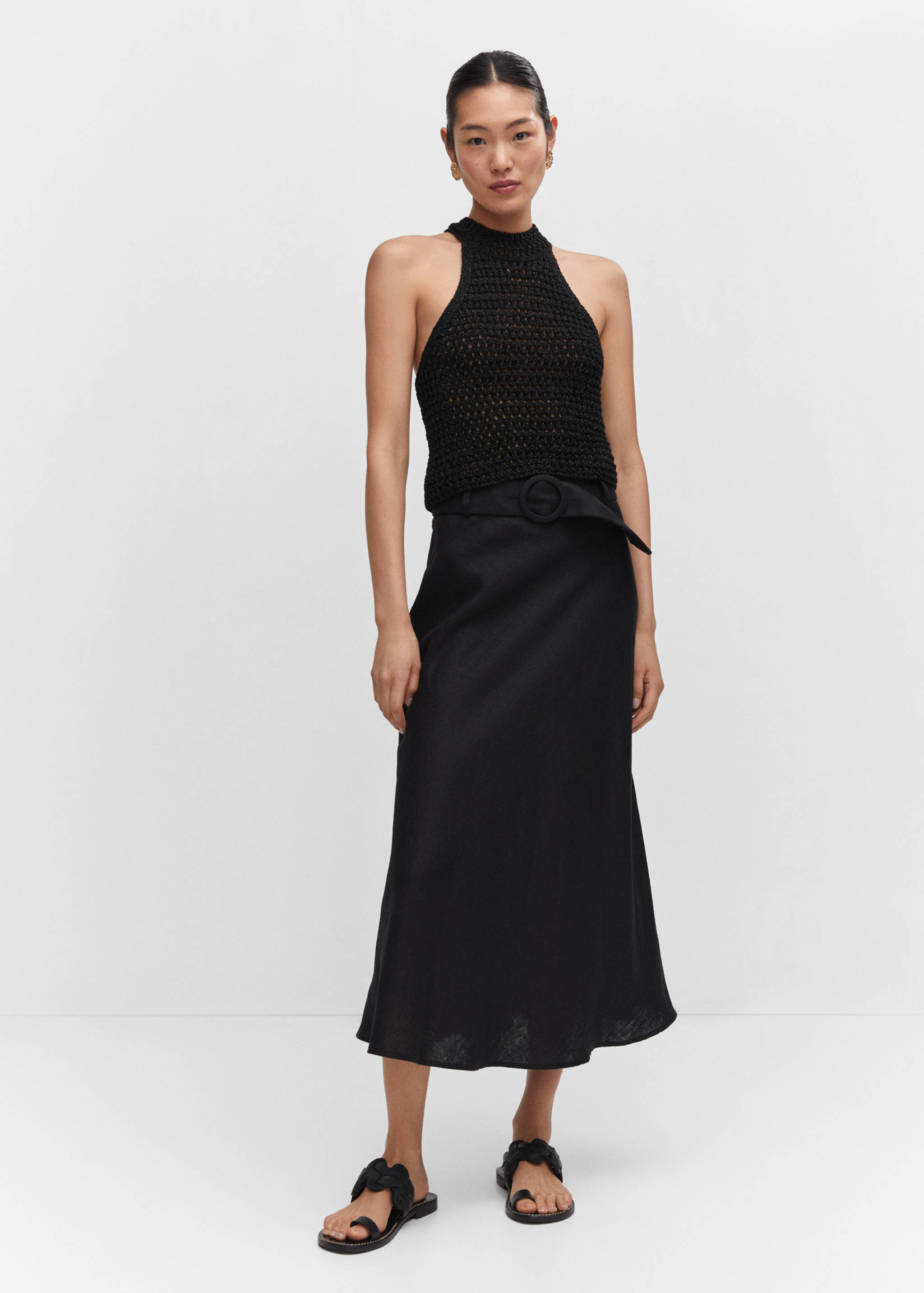 Neckholder-Top aus Lurex - Allgemeine Ansicht