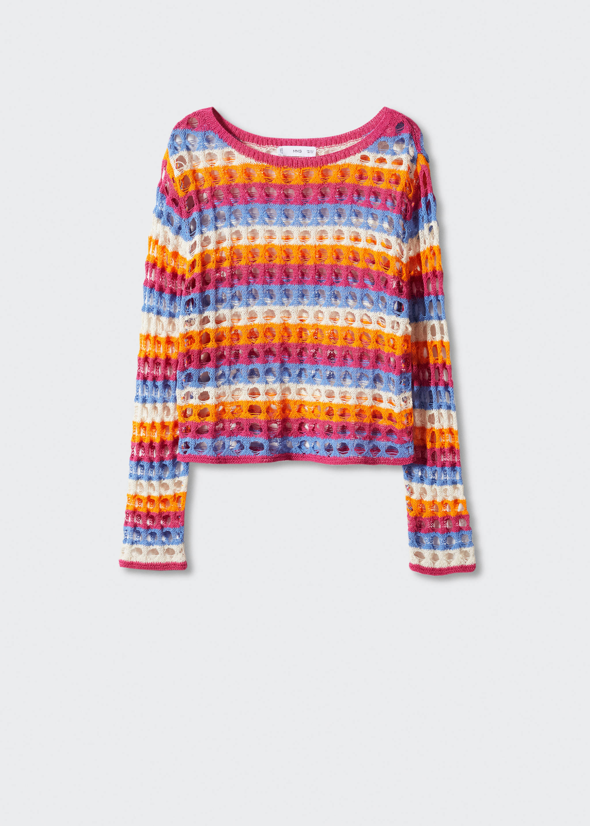 Multi-colored crochet sweater - Article without model