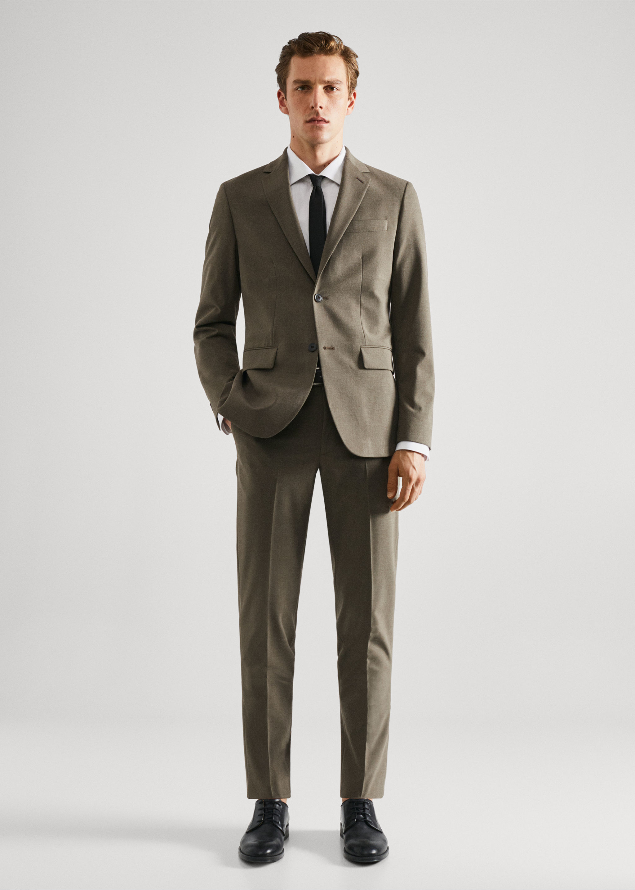 Stretch-fabric slim-fit suit jacket - General plane