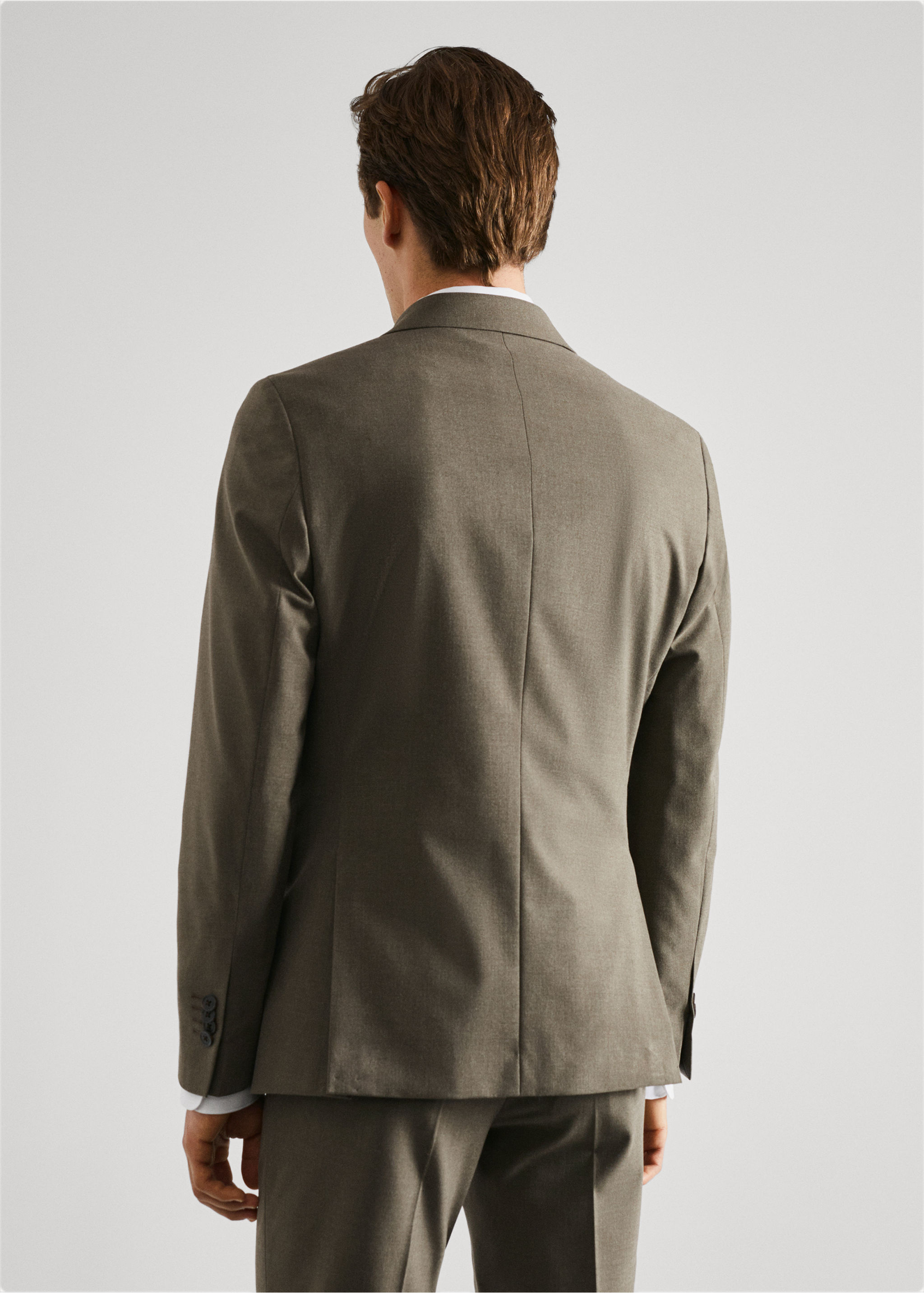 Stretch-fabric slim-fit suit jacket - Reverse of the article