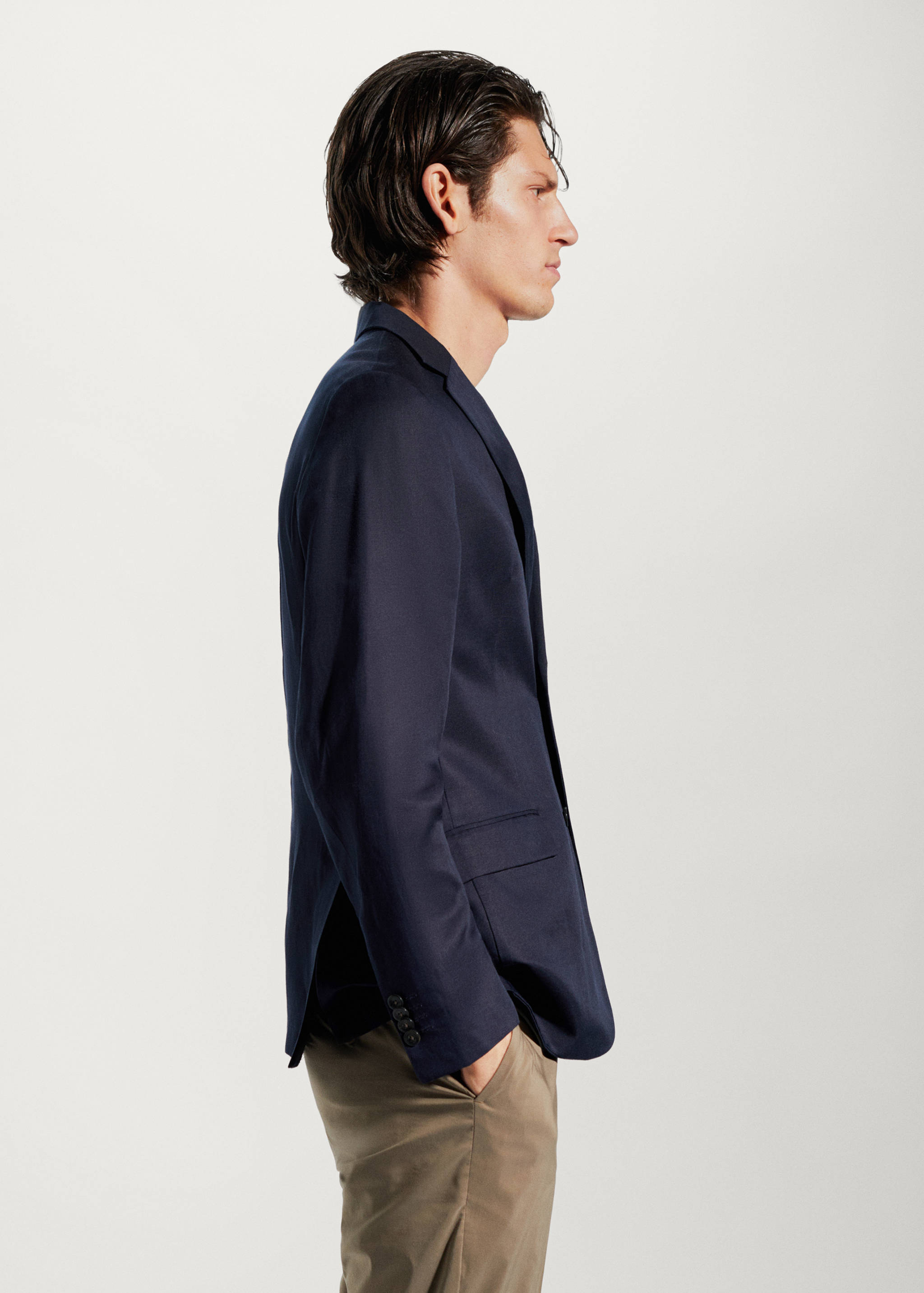 Slim Fit Anzugjacke aus Leinen - Detail des Artikels 2