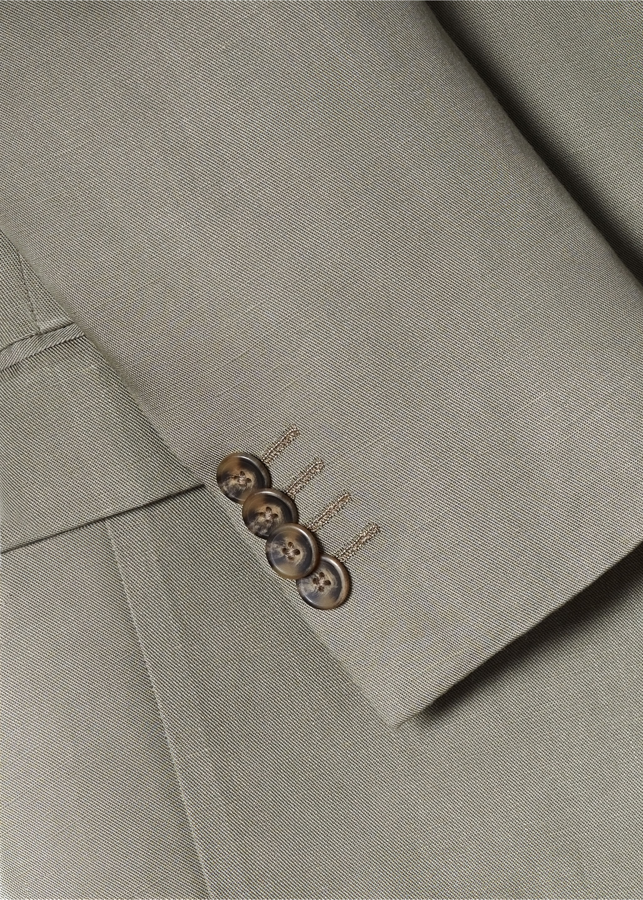 Slim fit linen suit blazer - Details of the article 0