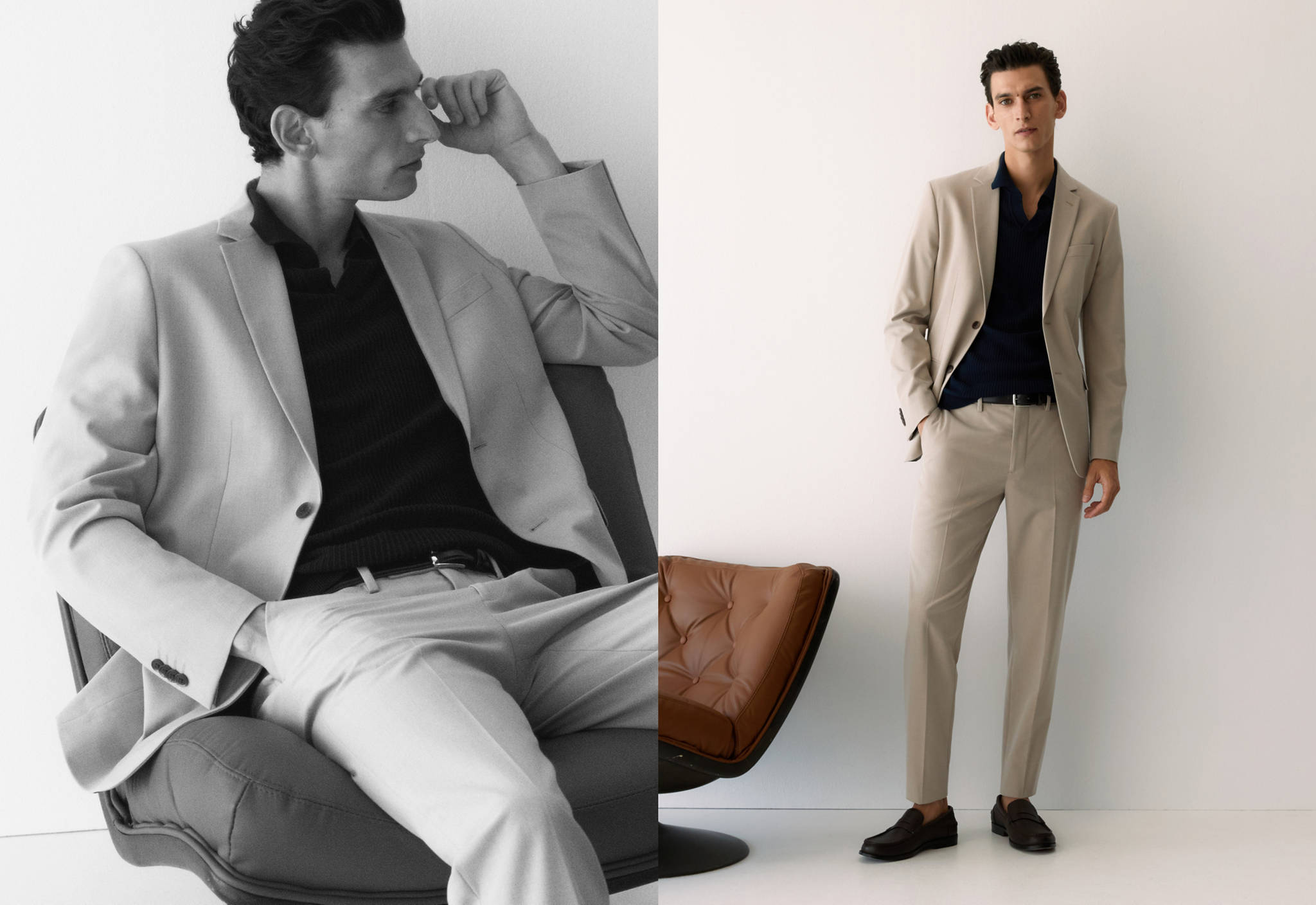 Americana vestit slim fit teixit comfort strech - Pla panoràmic