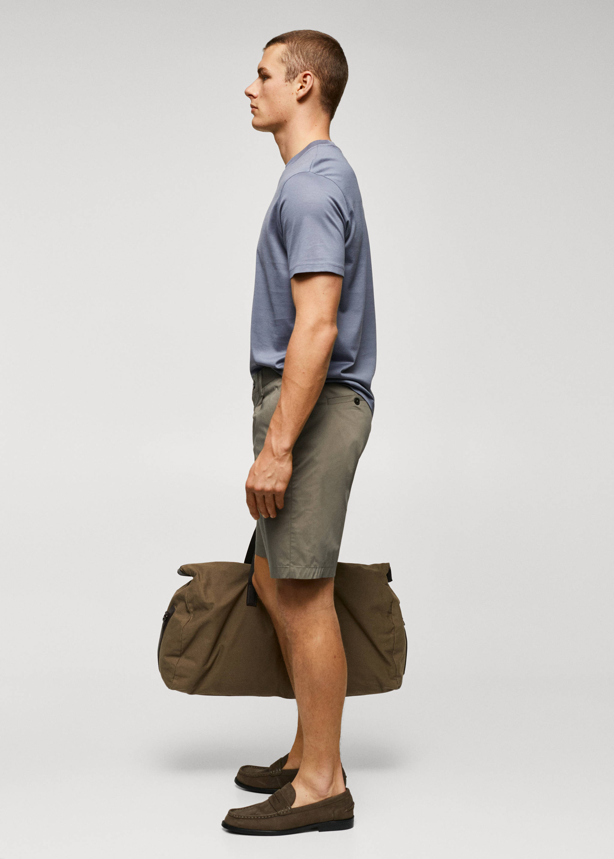 Cotton pleated Bermuda shorts - Details of the article 2
