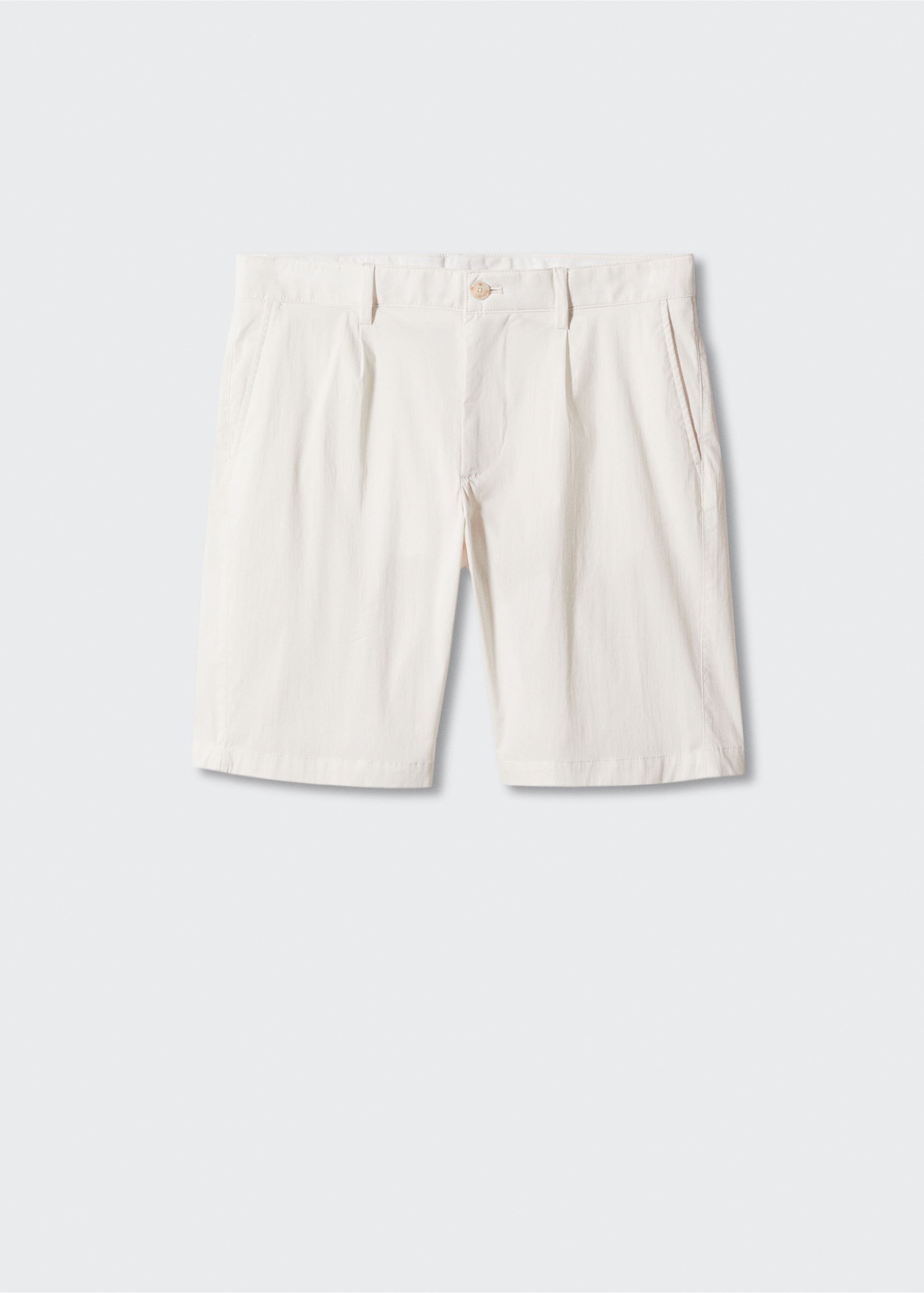 Cotton pleated Bermuda shorts - Article without model