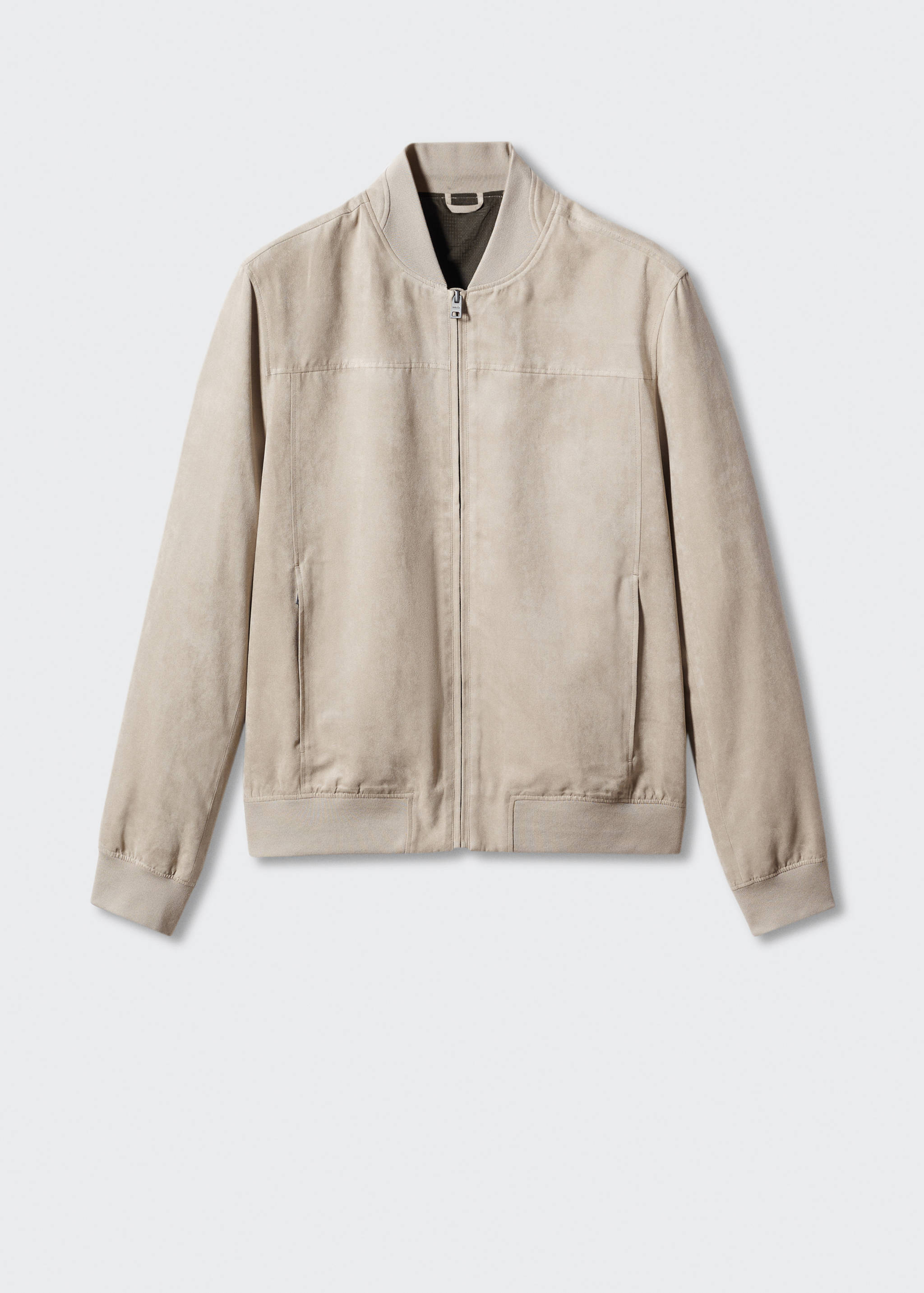 Suede-effect bomber jacket - Article without model