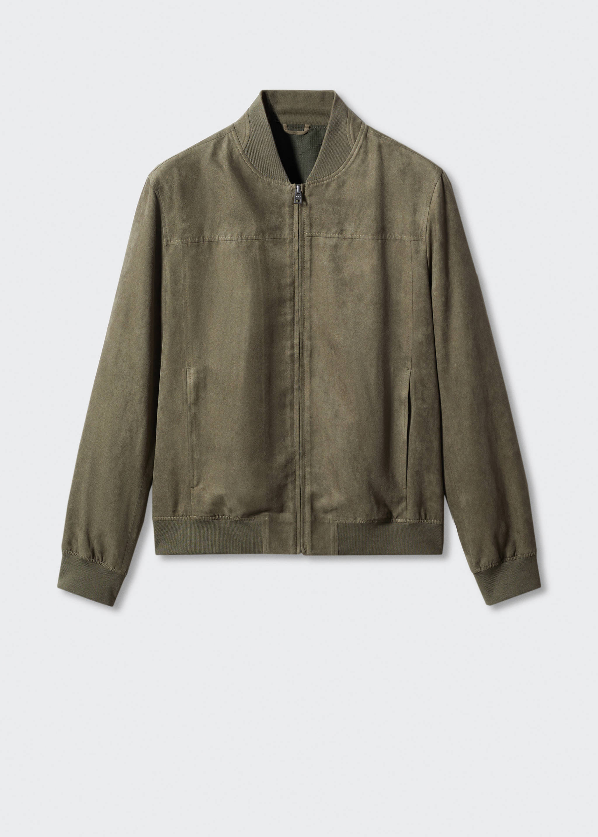 Suede-effect bomber jacket - Article without model