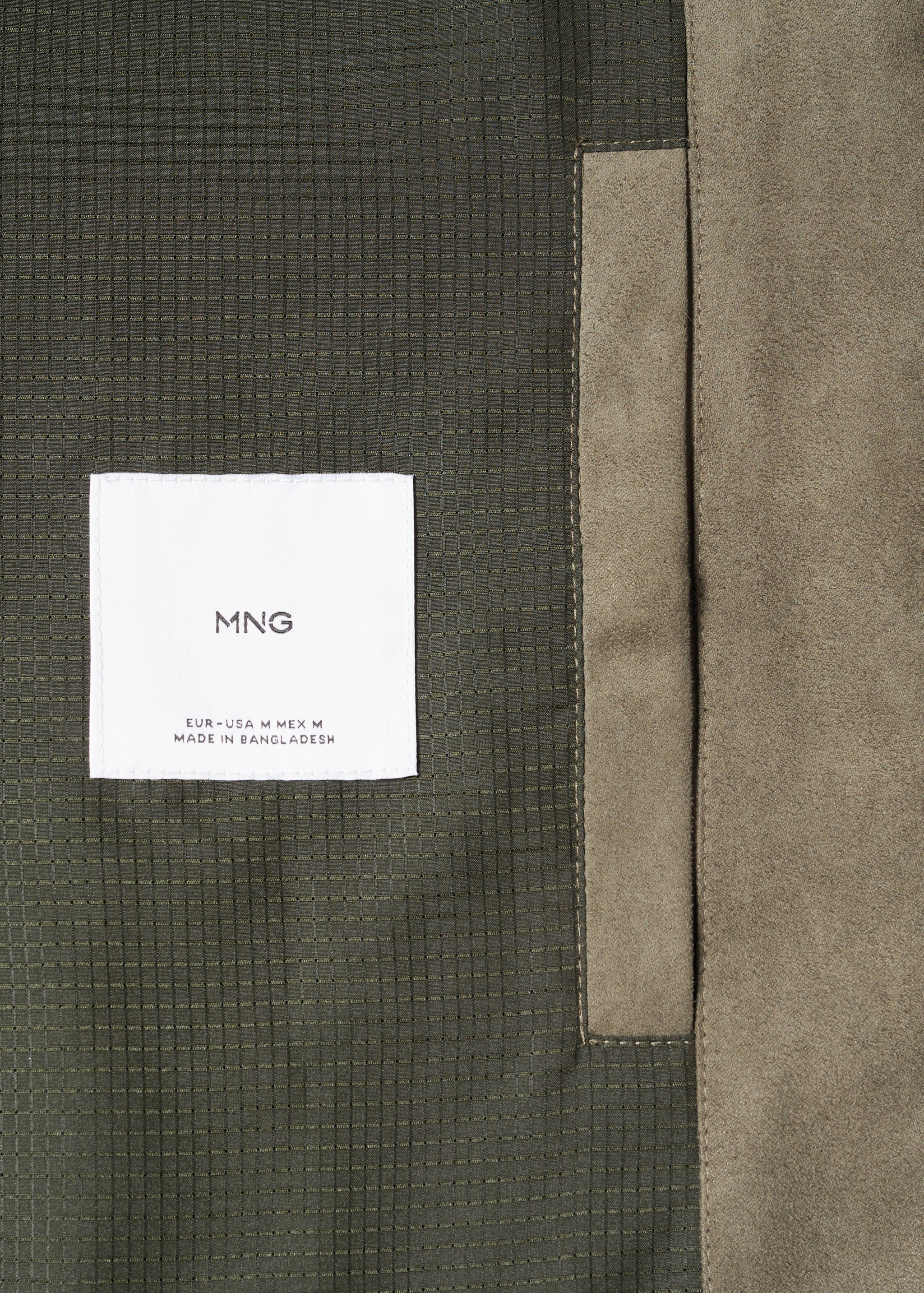 Suede-effect bomber jacket - Details of the article 8