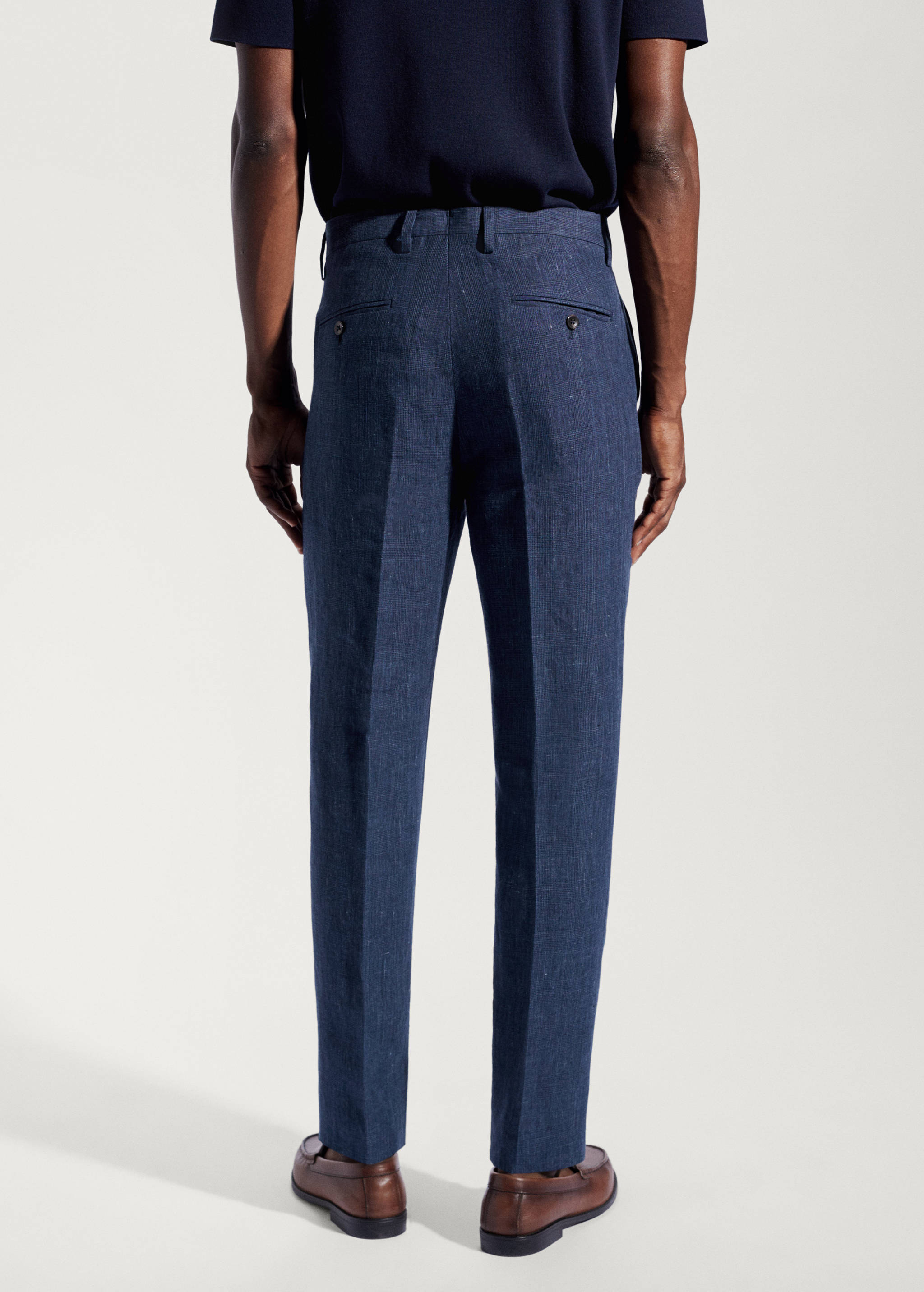 100% linen suit trousers - Reverse of the article