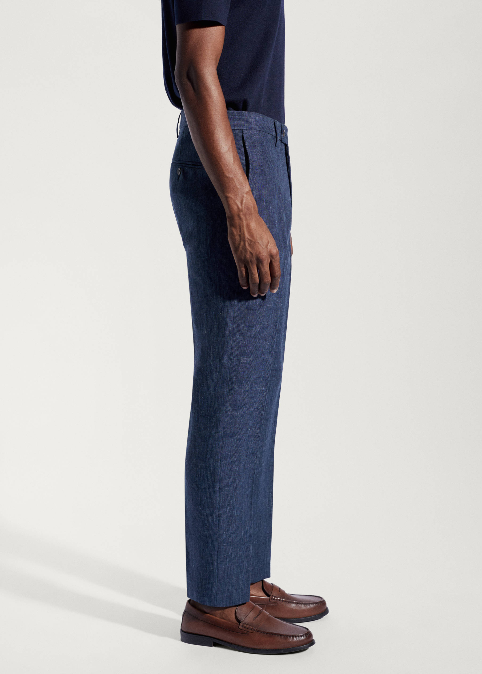 100% linen suit trousers - Details of the article 2