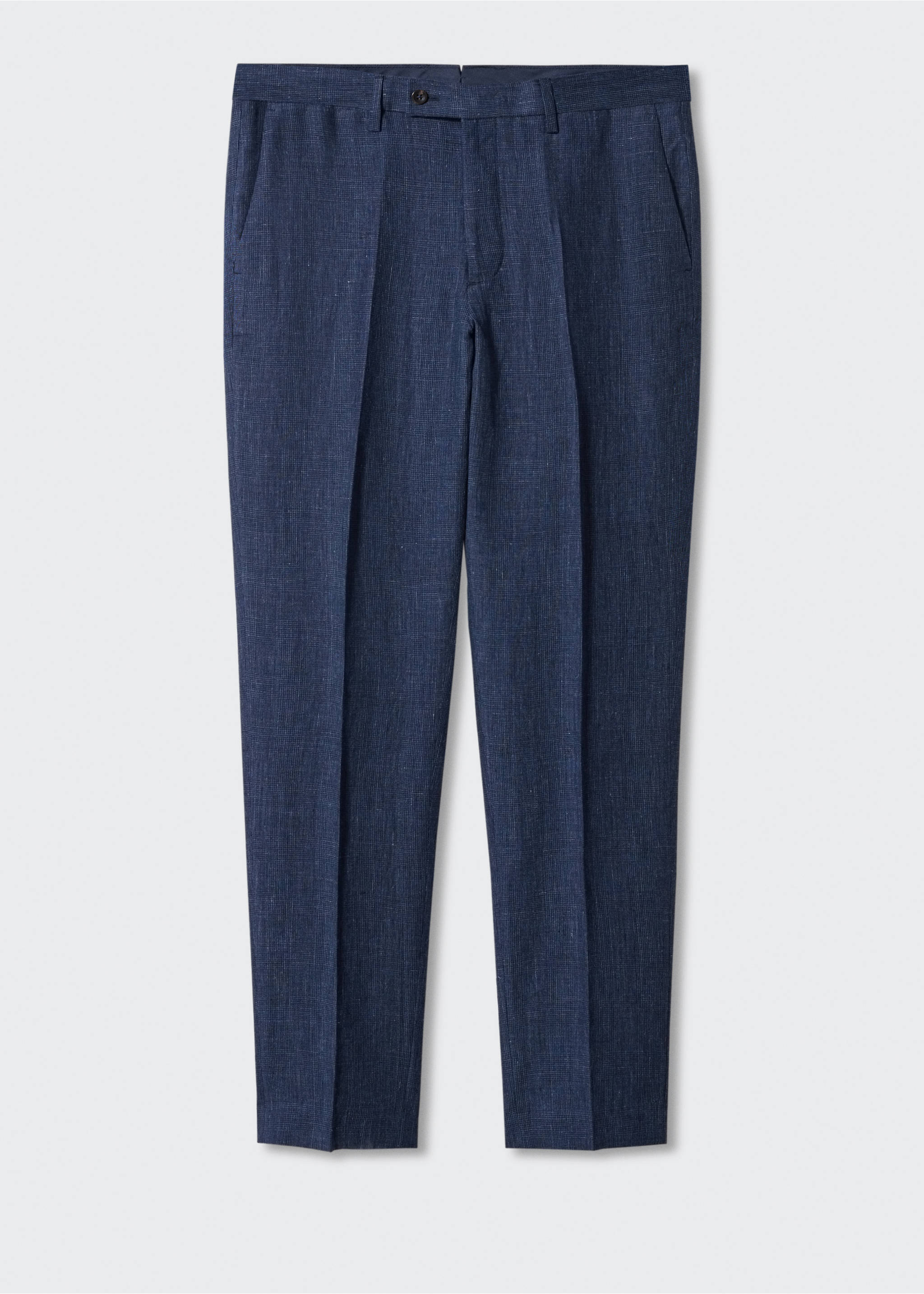 100% linen suit trousers - Article without model, Navy. Ref: 57040556-00.