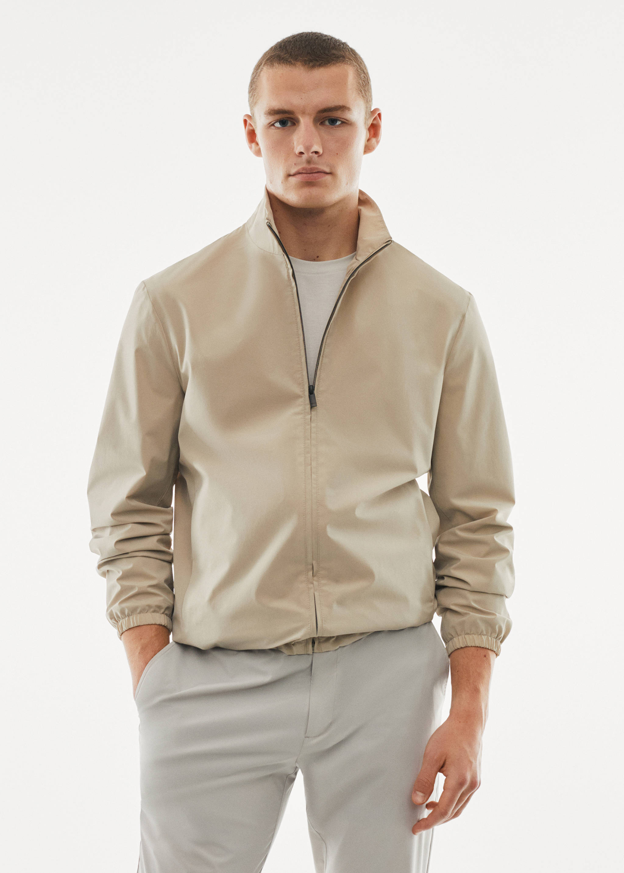 Jaqueta bomber water-repellent - Pla mig