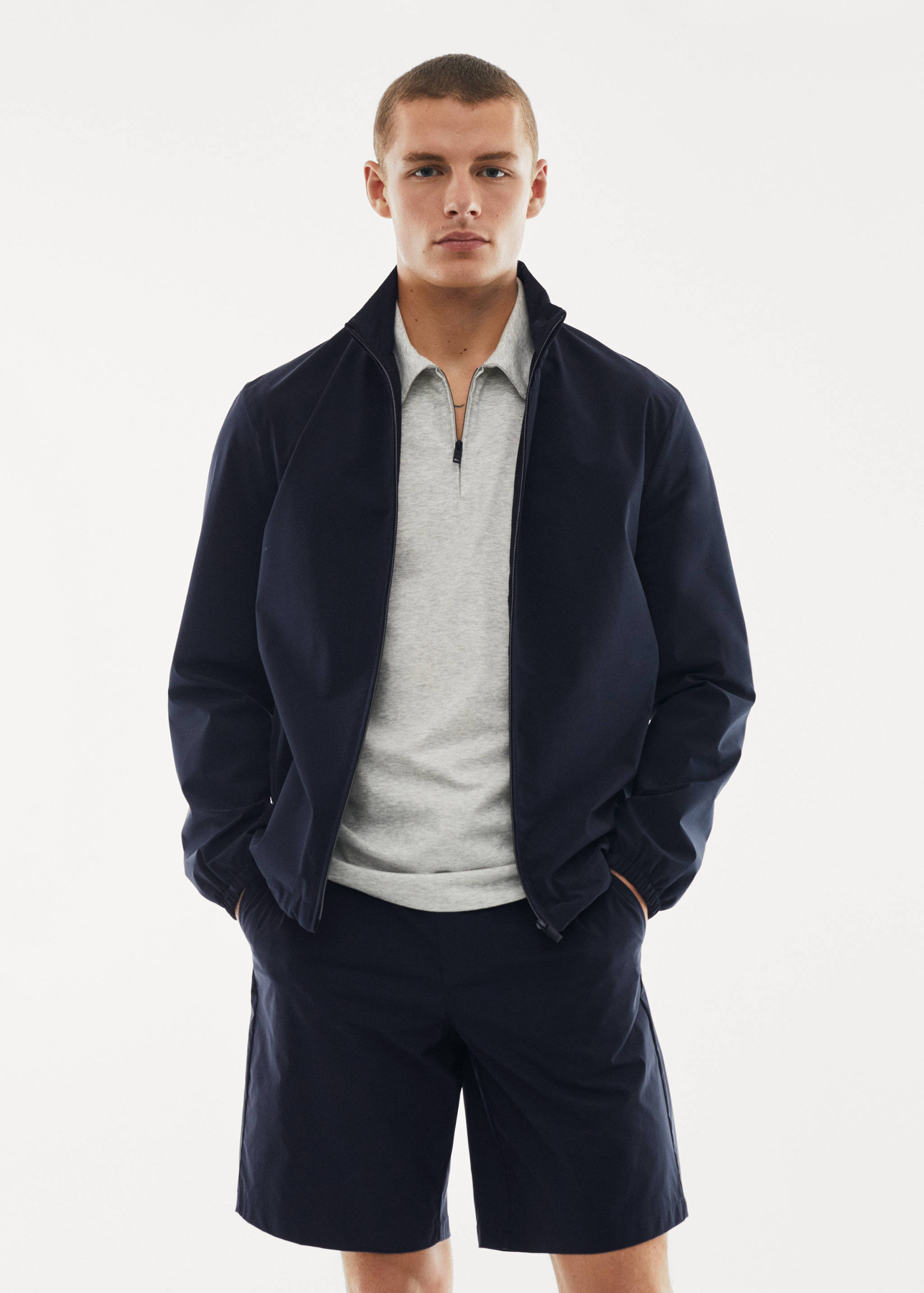 Jaqueta bomber water-repellent - Pla mig