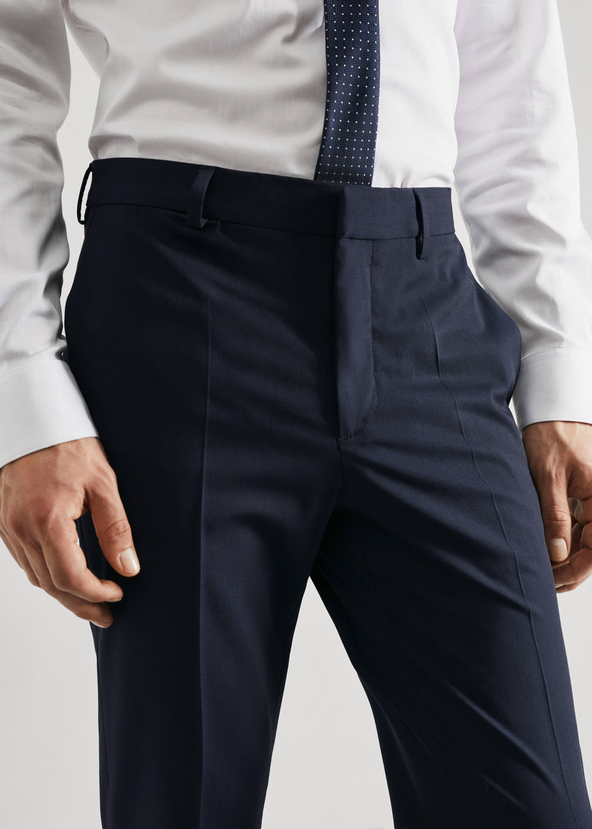 Super slim fit suit trousers - Details of the article 1