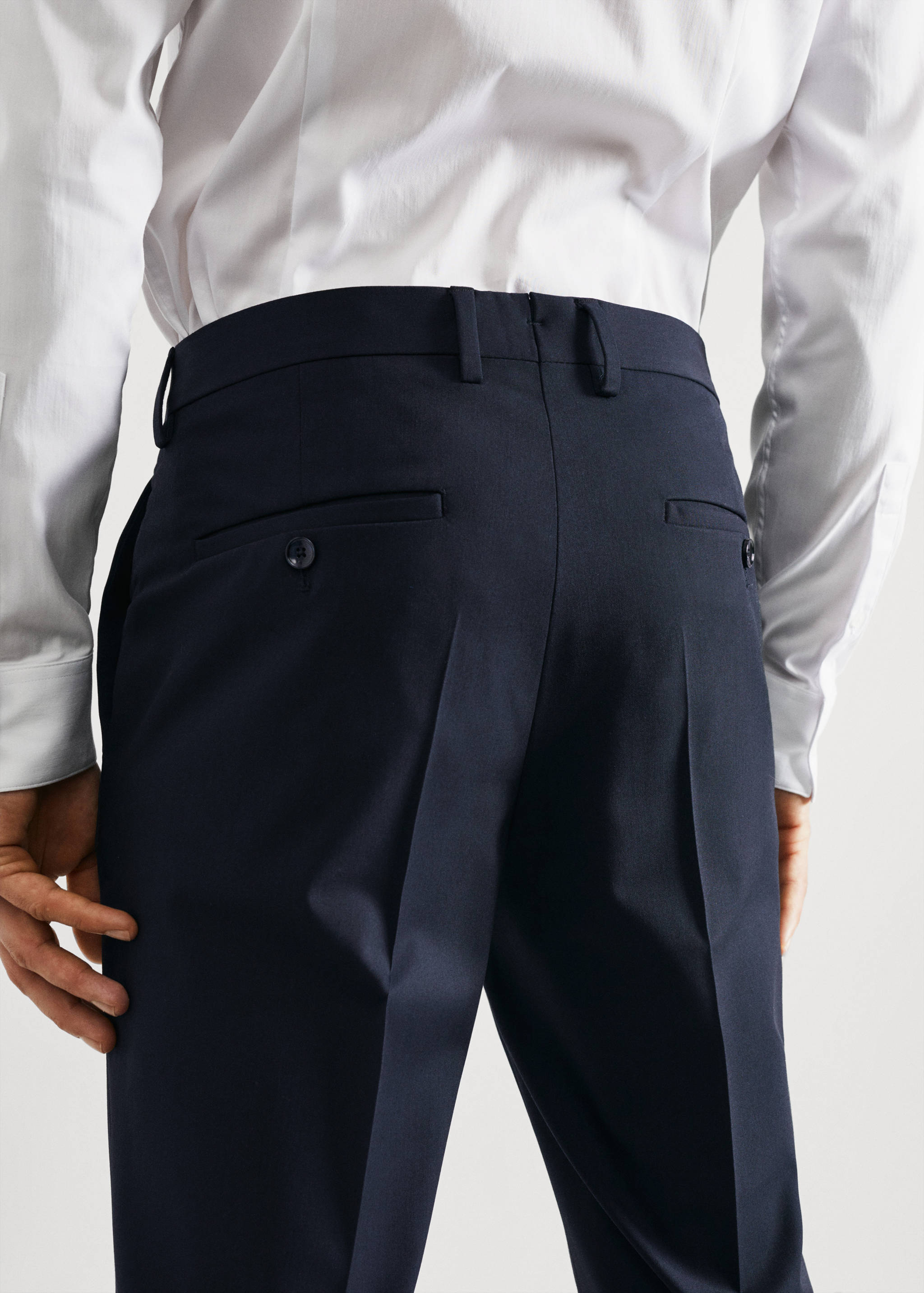 Super slim fit suit trousers - Details of the article 3