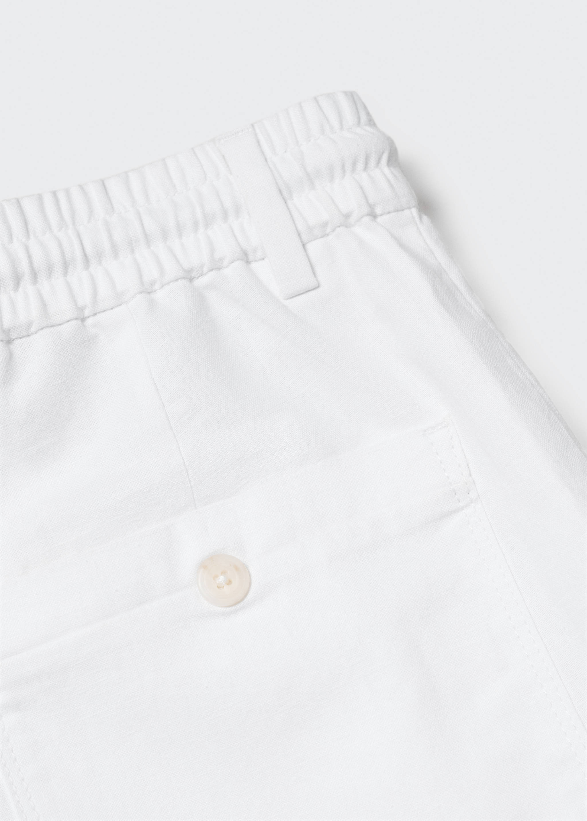 Regular fit cotton linen trousers - Details of the article 8