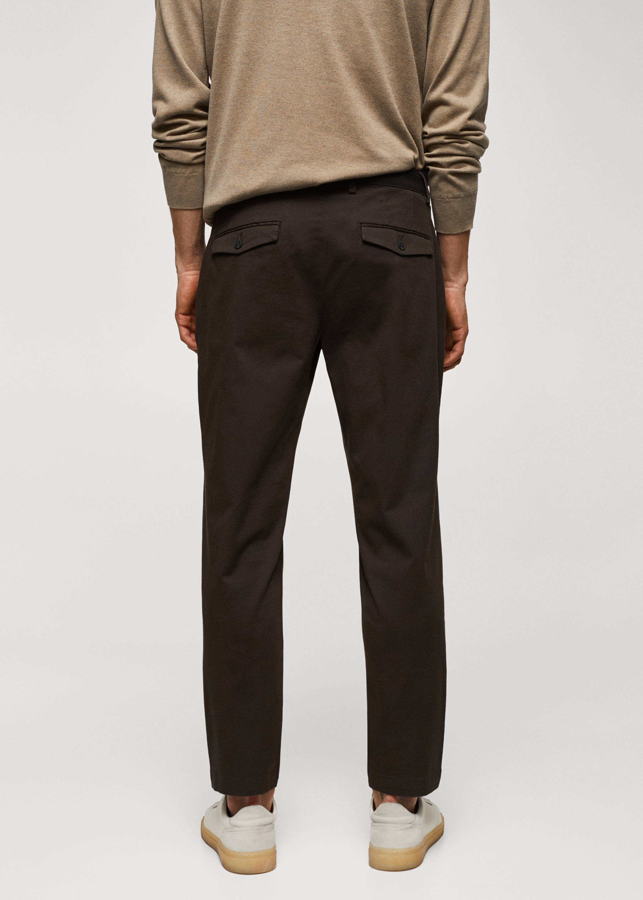 Cotton tapered crop trousers - Reverse of the article