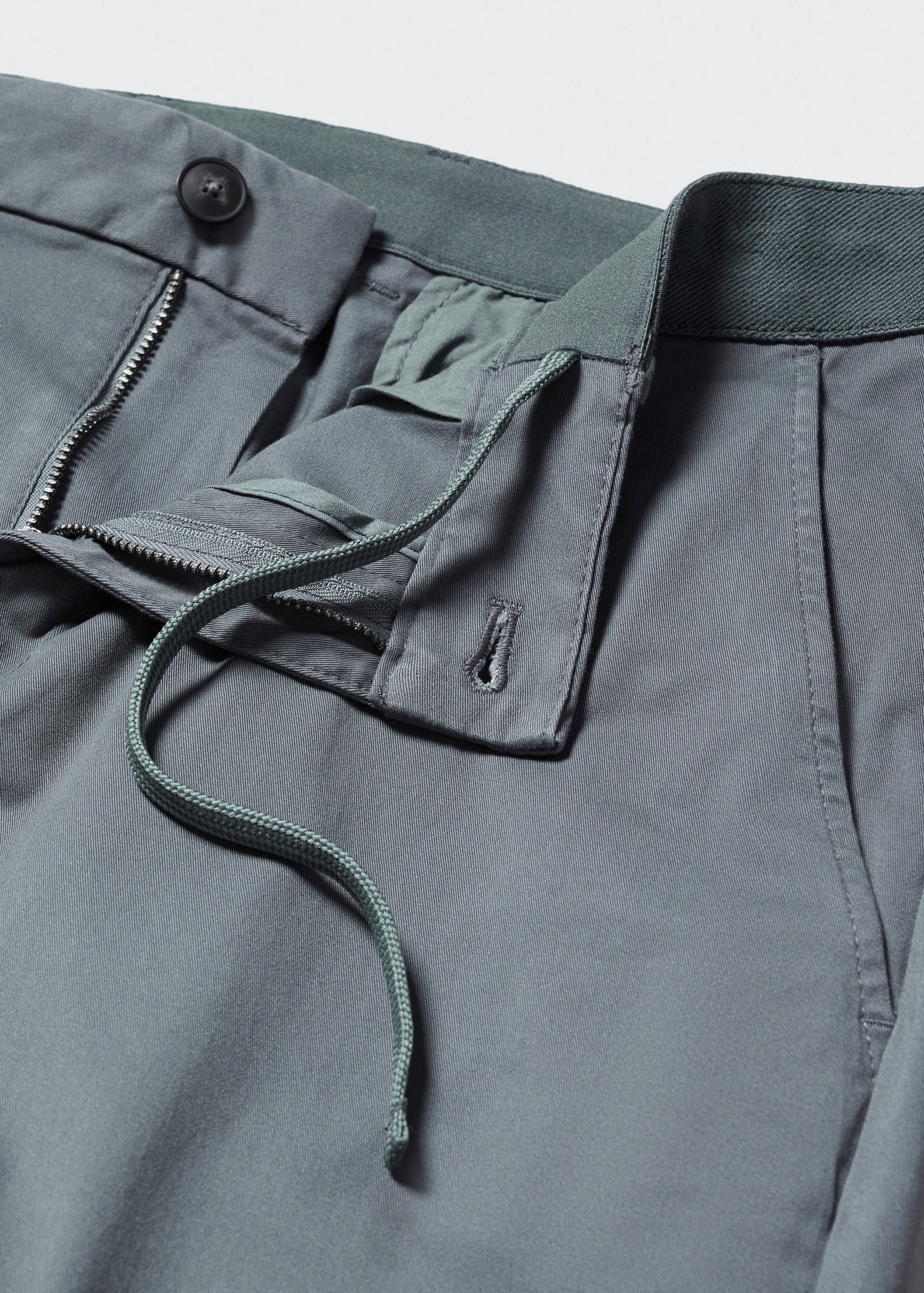Cotton tapered crop trousers - Details of the article 8