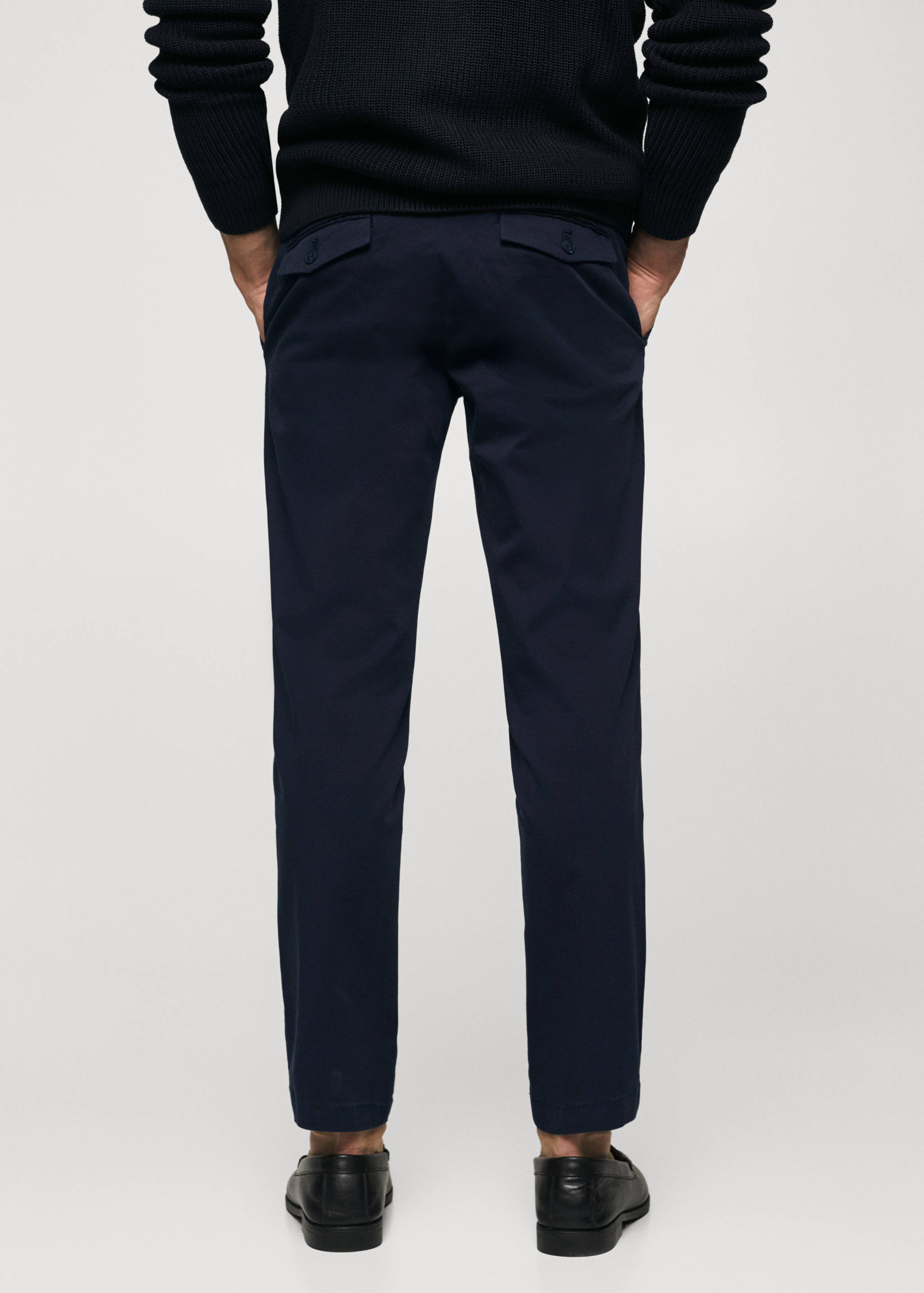 Cotton tapered crop trousers - Reverse of the article